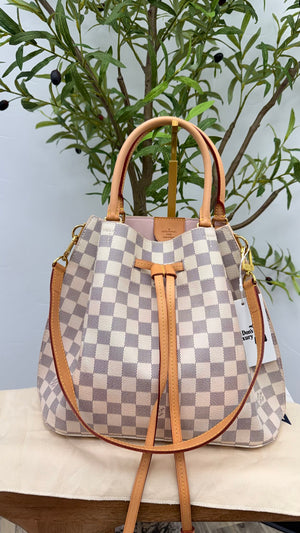 LIKE NEW - Louis Vuitton Damier Azur Girolata Handbag