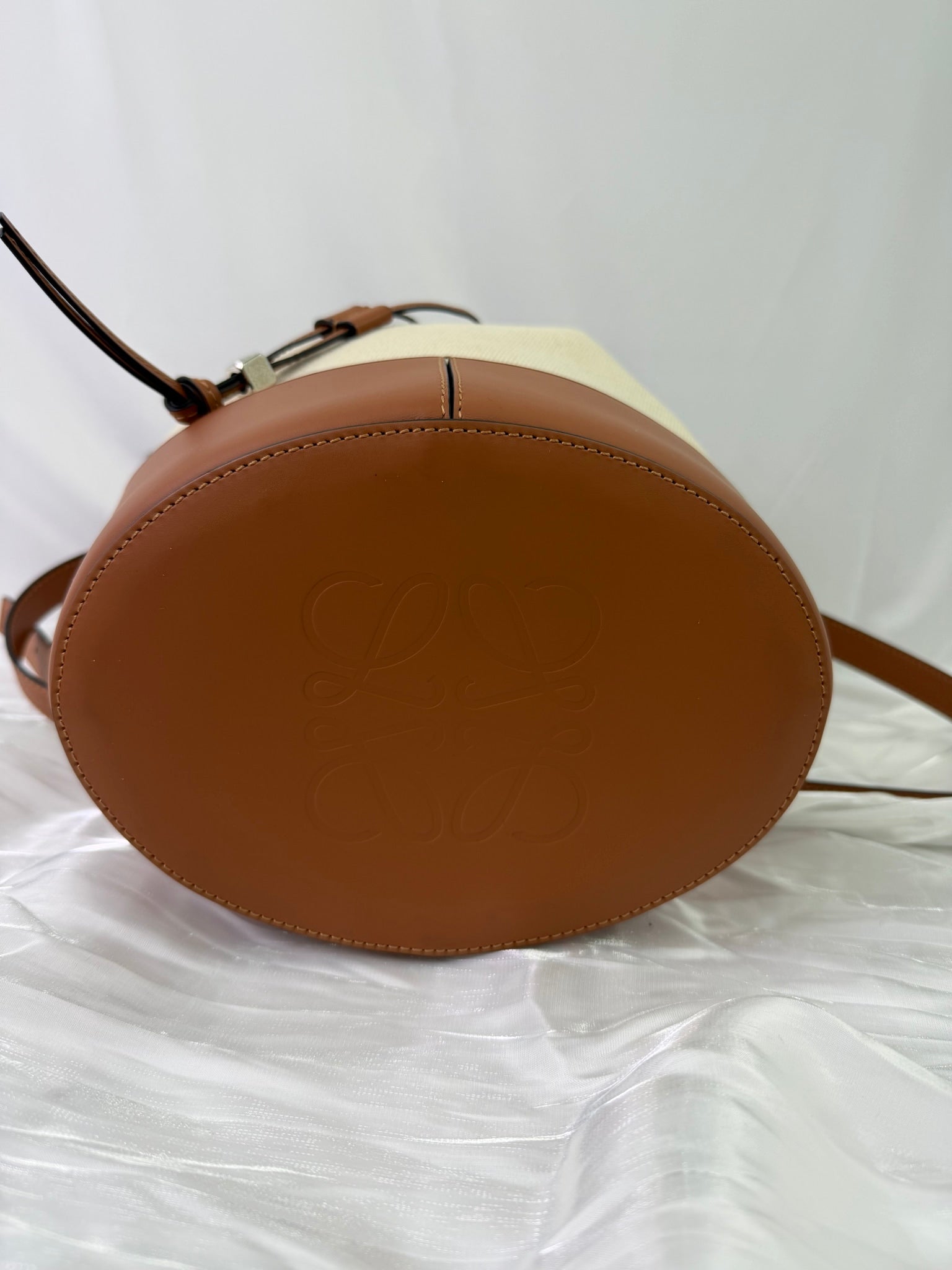 Loewe Tan Canvas Bucket Bag