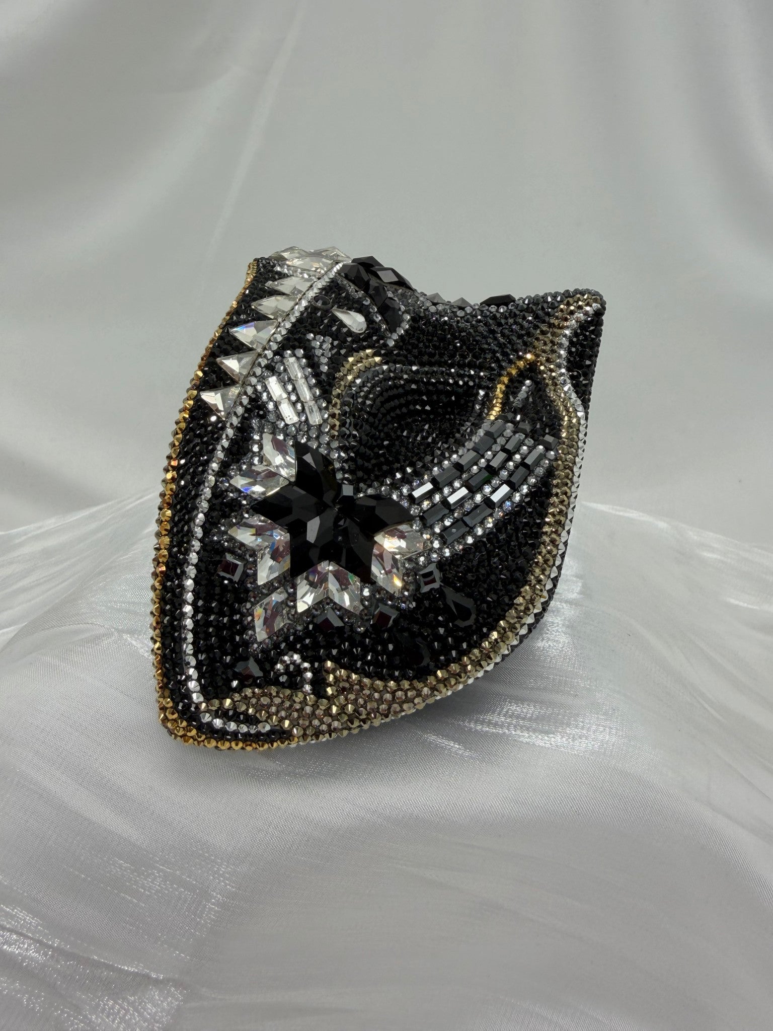 Judith Leiber Collector’s Edition Swarovski Crystal Mask Minaudiere Clutch with Chain