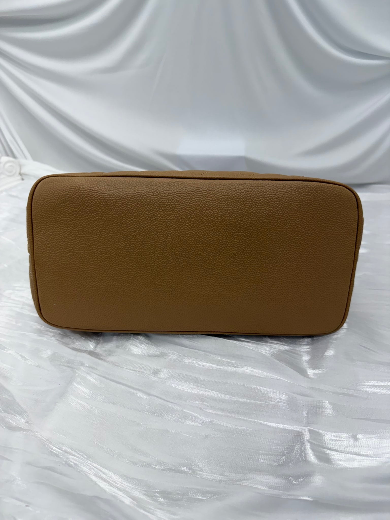 Chanel Beige Caviar Quilted Medallion Tote Bag