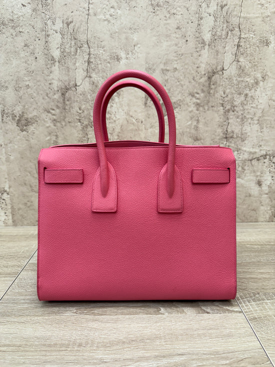 Saint Laurent YSL Pink Leather Sac de Jour Bag 