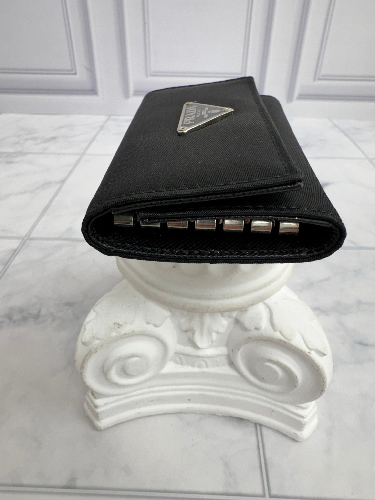 LIKE NEW - Prada Black Nylon 6 Key Case