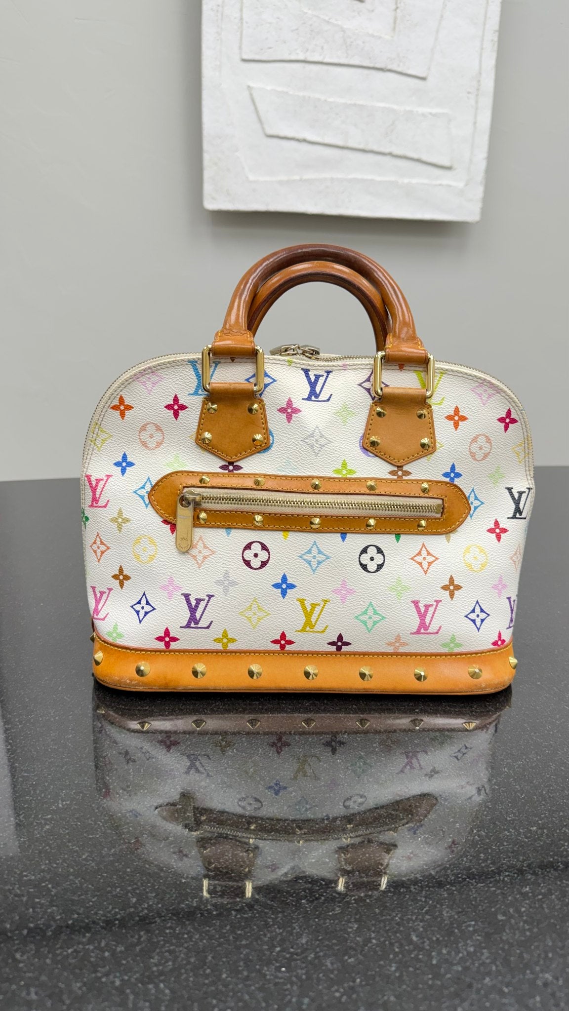 Louis Vuitton White Multicolor Monogram Alma PM 