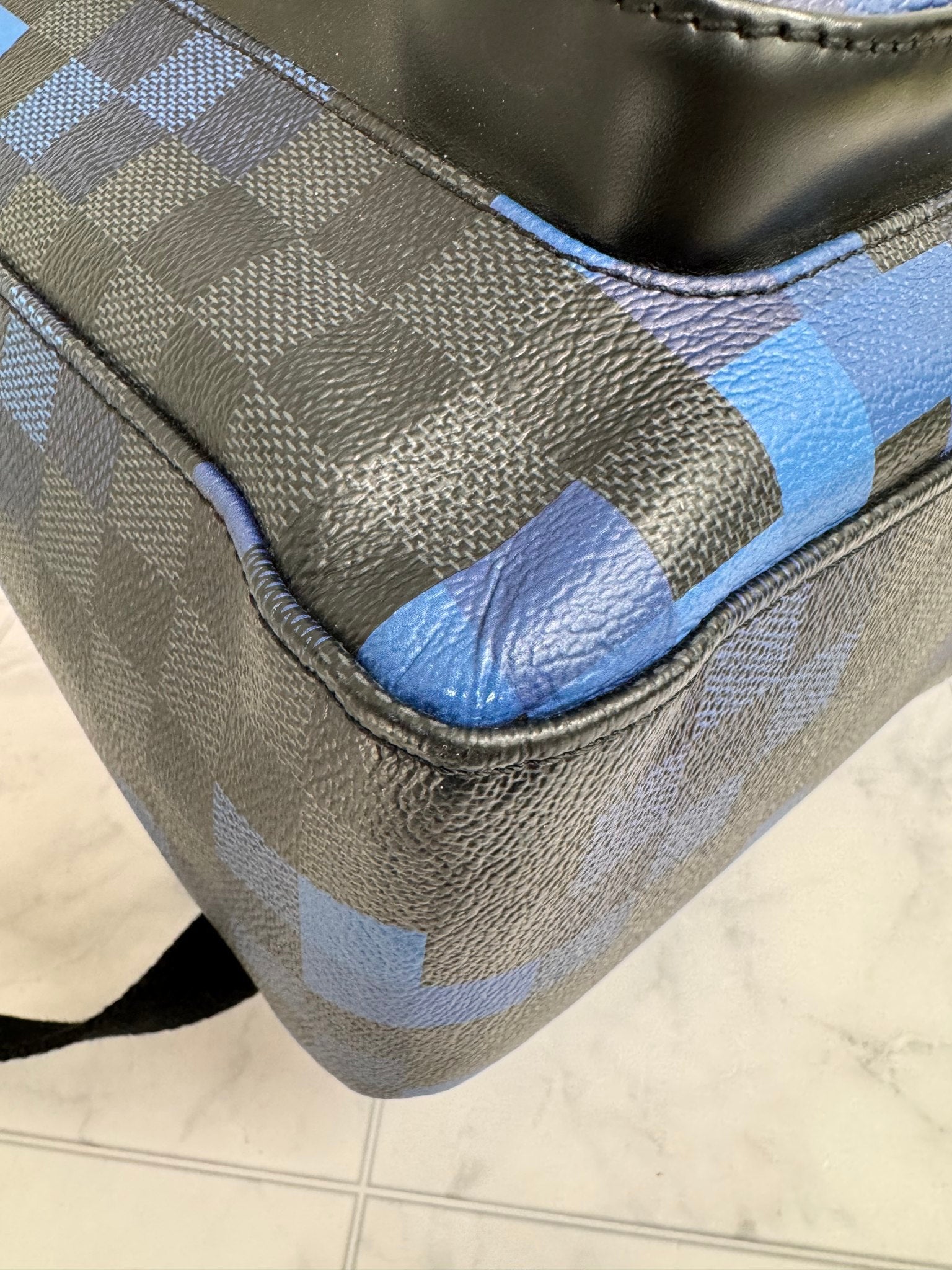 Louis Vuitton Damier Graphite Blue Pixel Josh Backpack