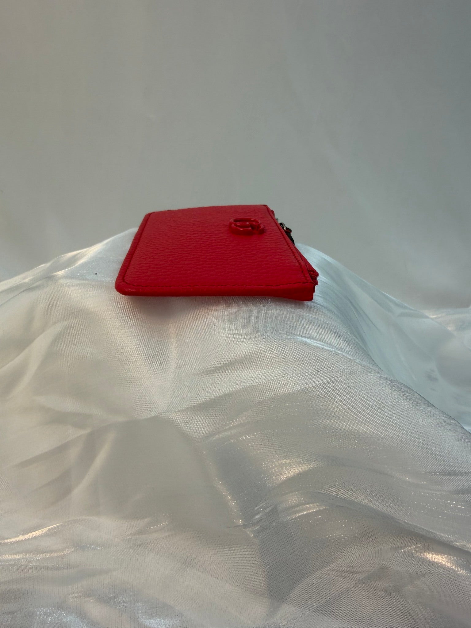 Gucci Coral Leather Marmont Card Case