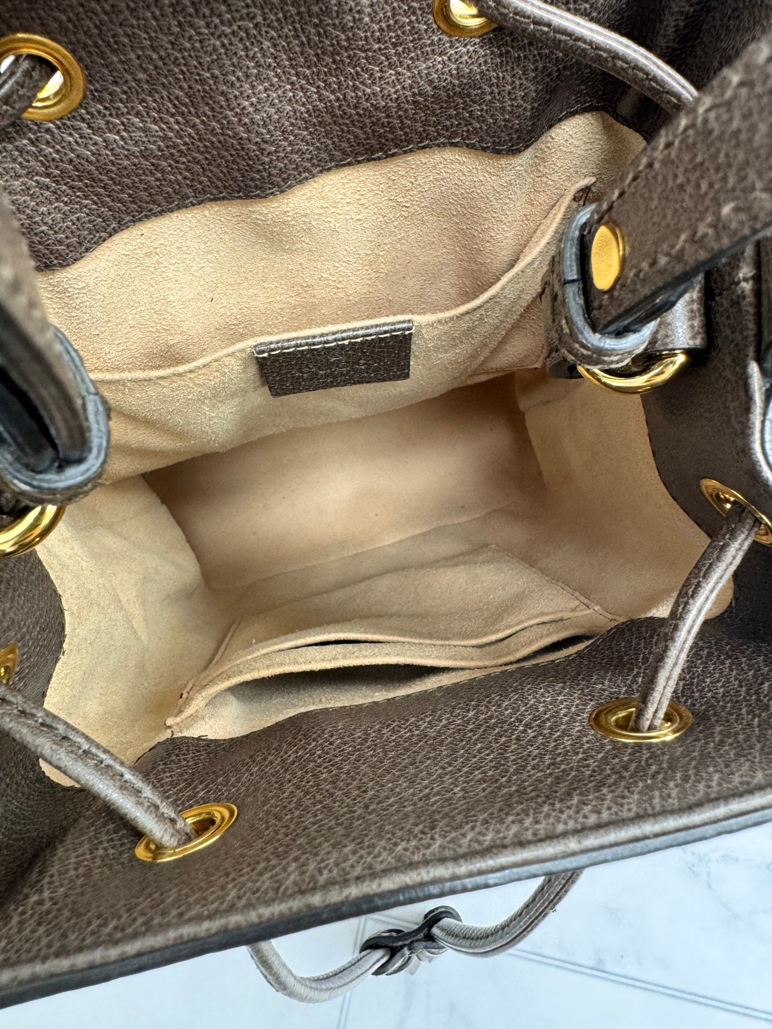 Gucci GG Coated Canvas Ophidia Small Bucket Bag