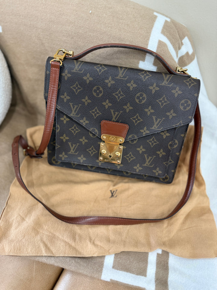  Louis Vuitton Monogram Monceau 2Way Bag