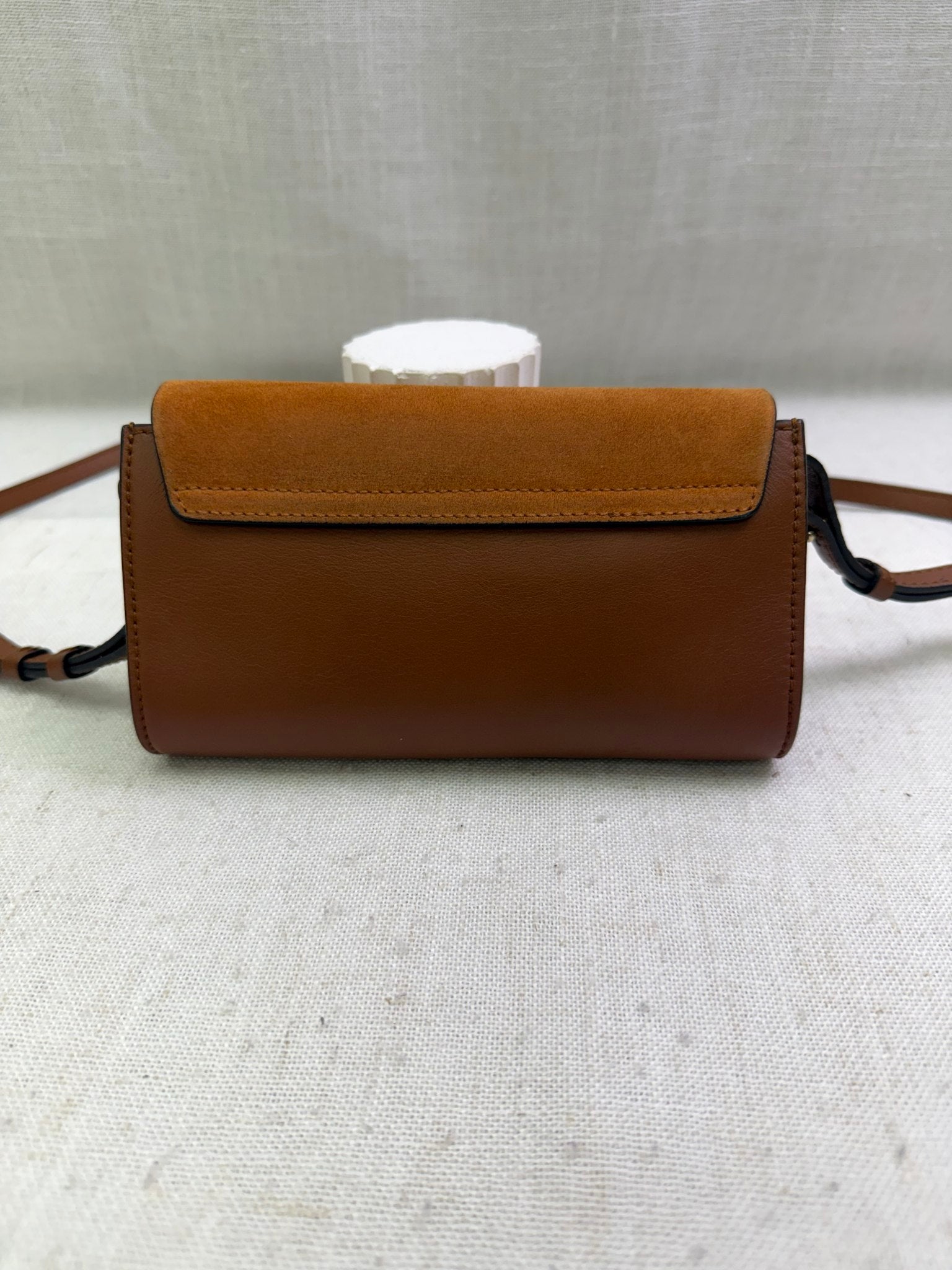 Chloe Brown Leather & Suede Mini Faye Crossbody Bag