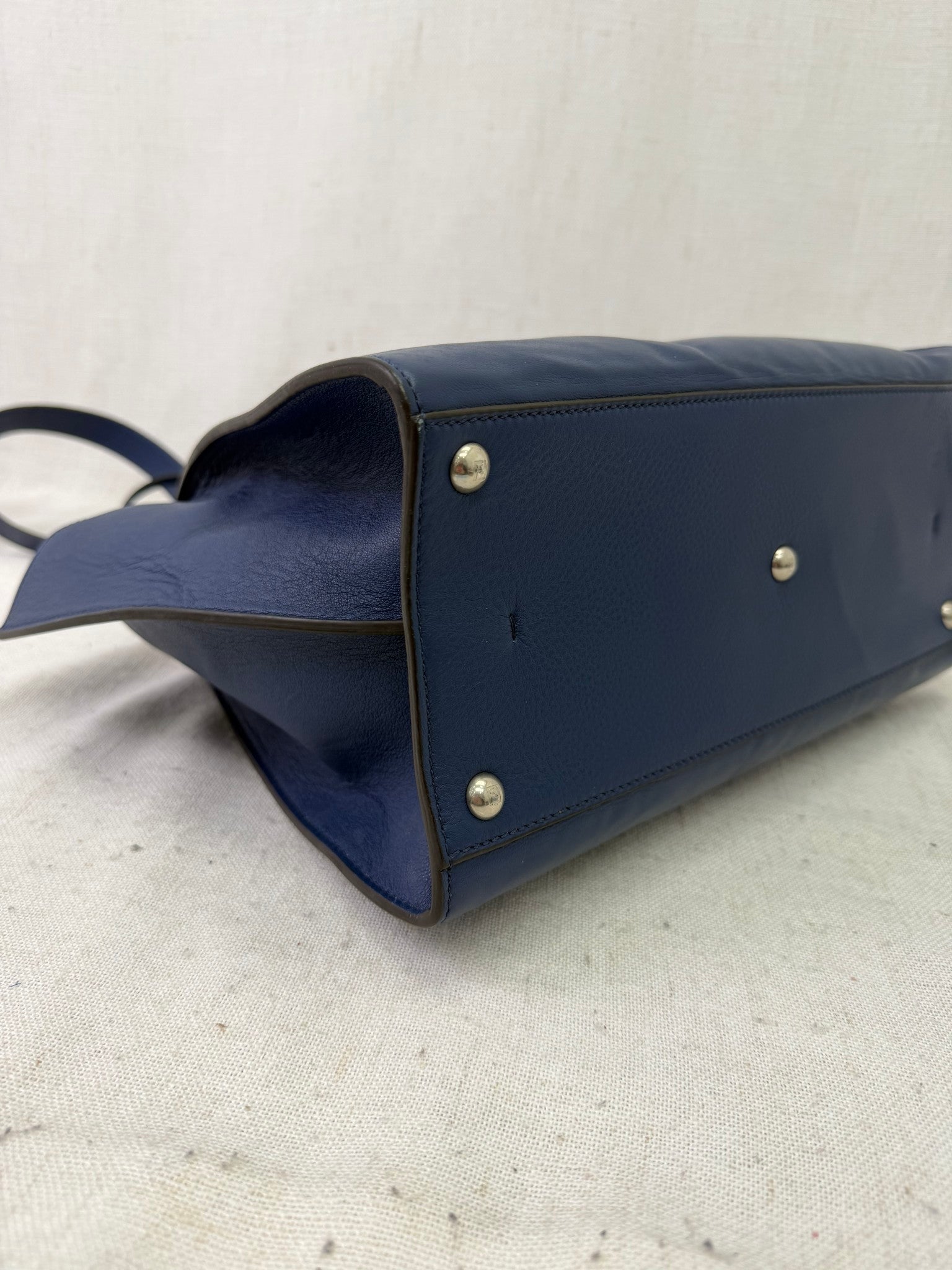 Fendi Blue Leather 3Jours 2way Tote