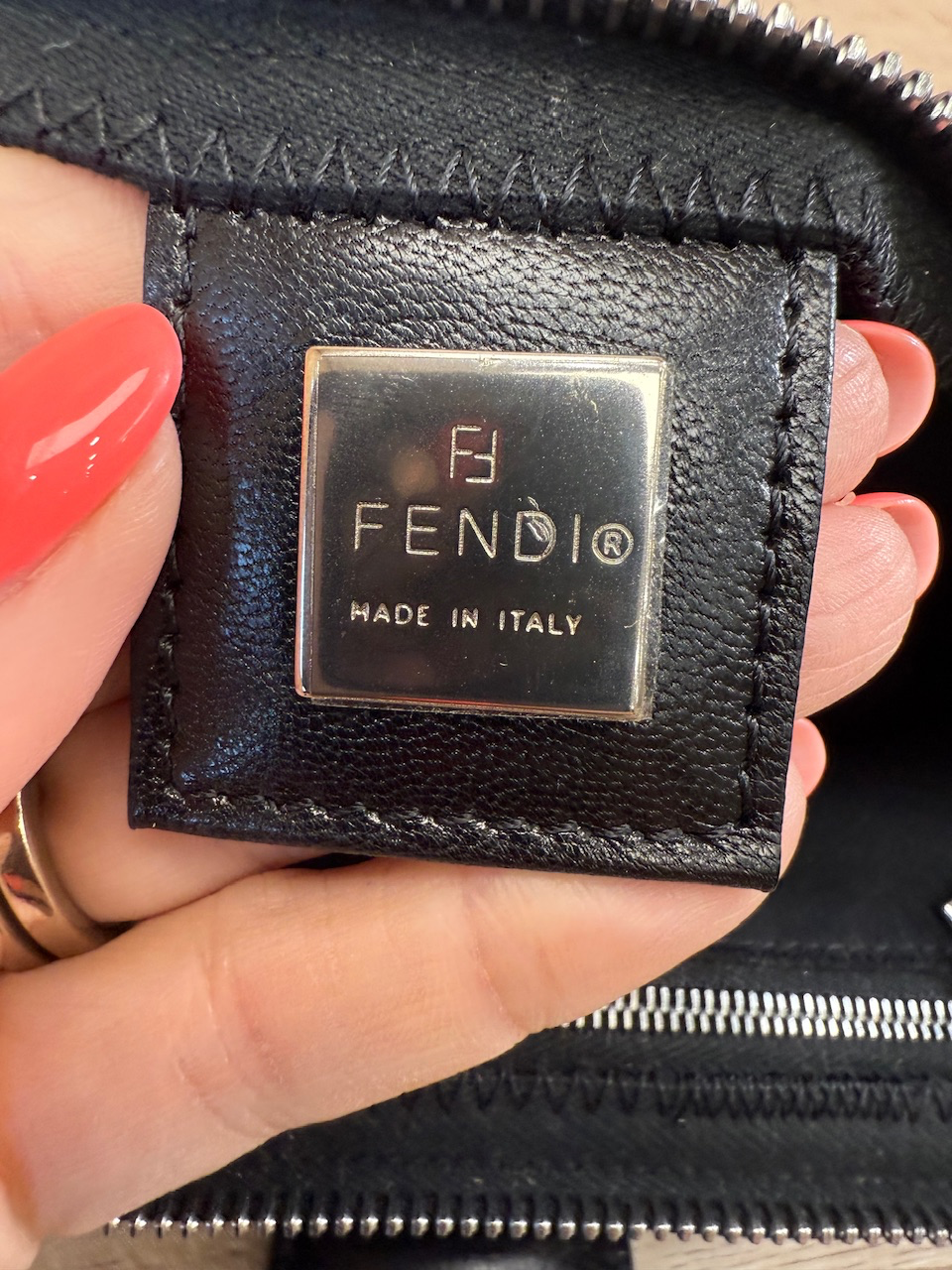 Fendi Black Nylon Shoulder Bag