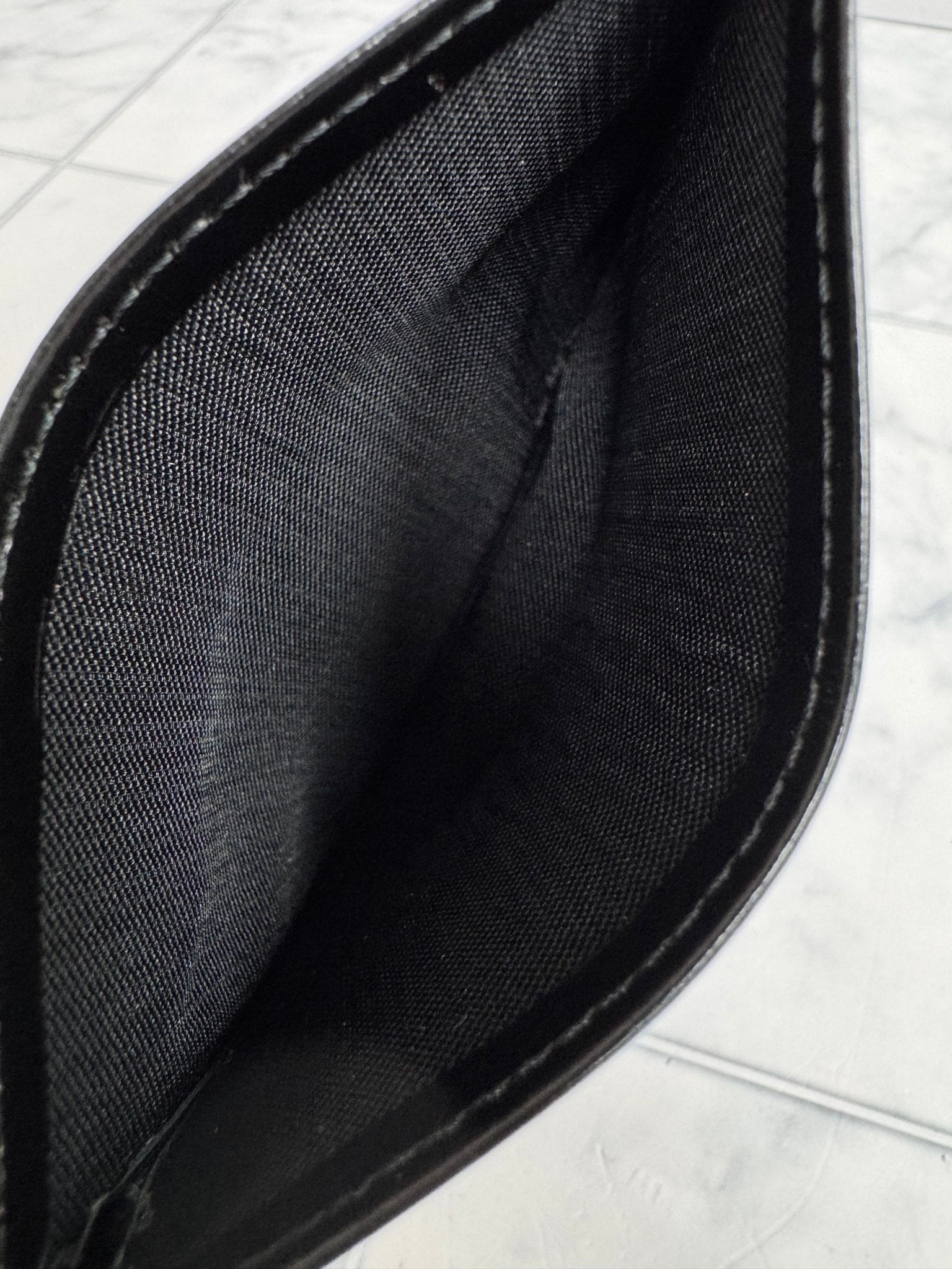 LIKE NEW - Fendi Black Zucchino Embossed Patent Leather Card Case