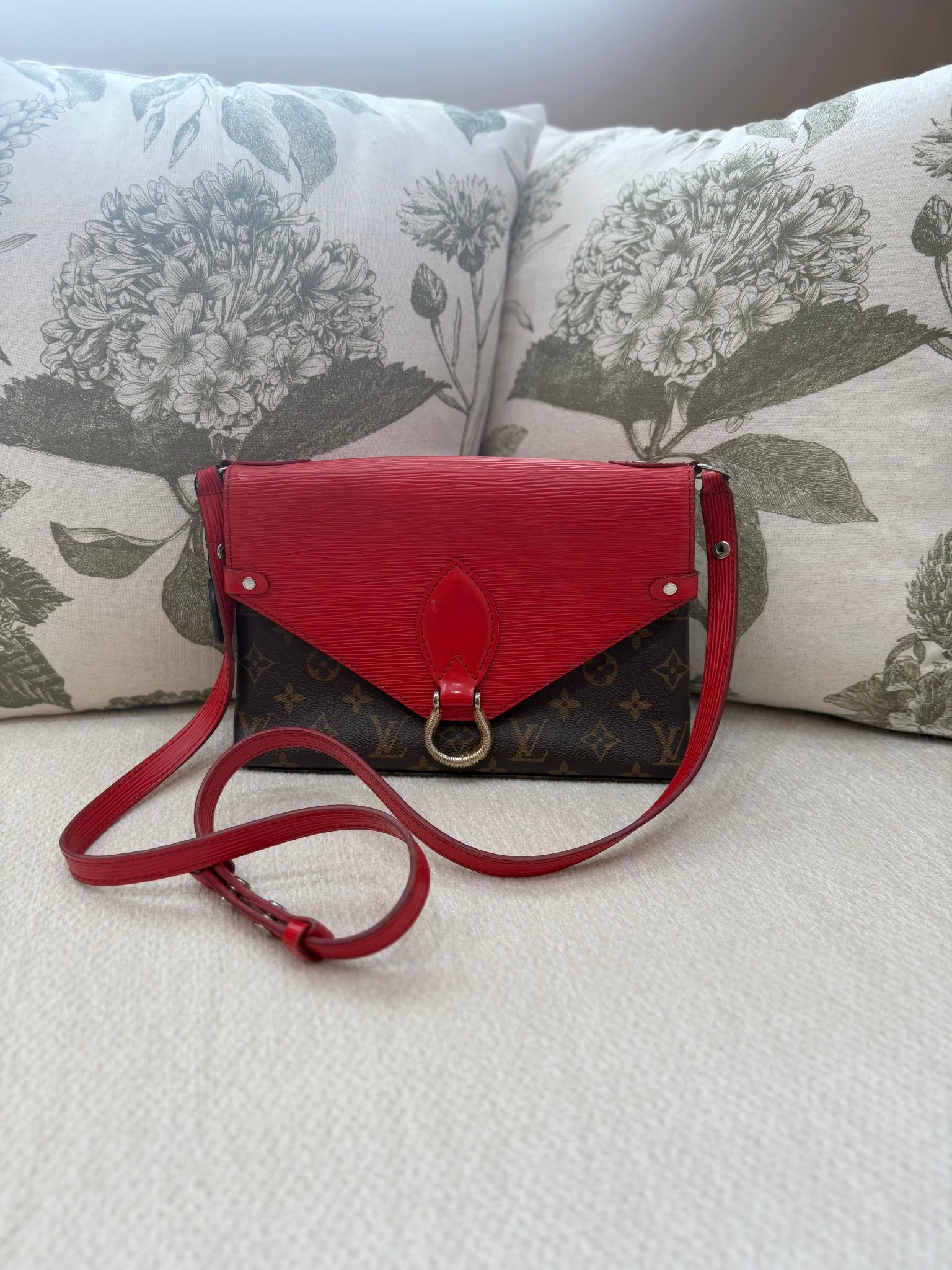 Louis Vuitton Monogram & Red Epi Saint Michel Crossbody