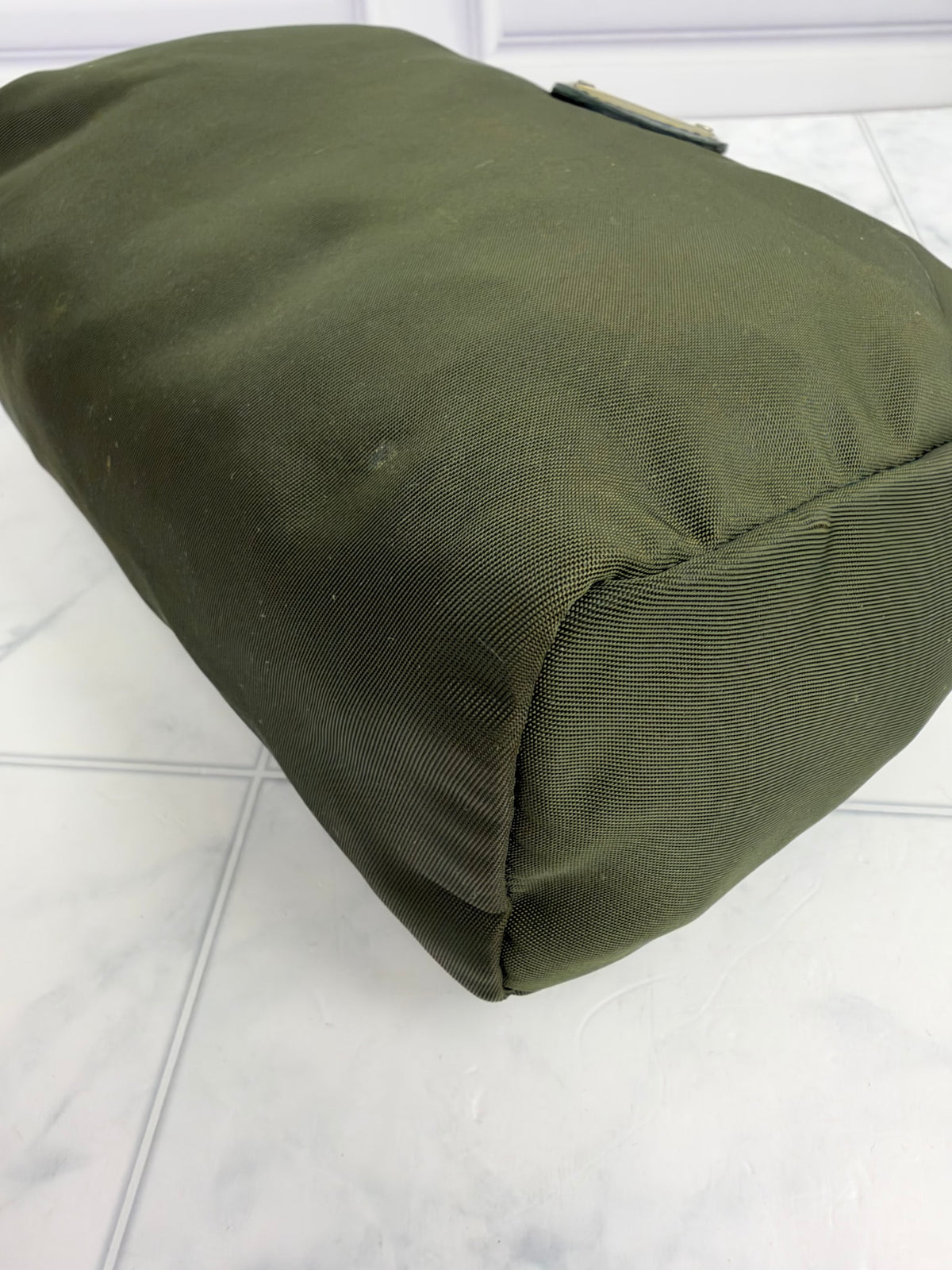 Prada Green Nylon Zippy Cosmetic Pouch