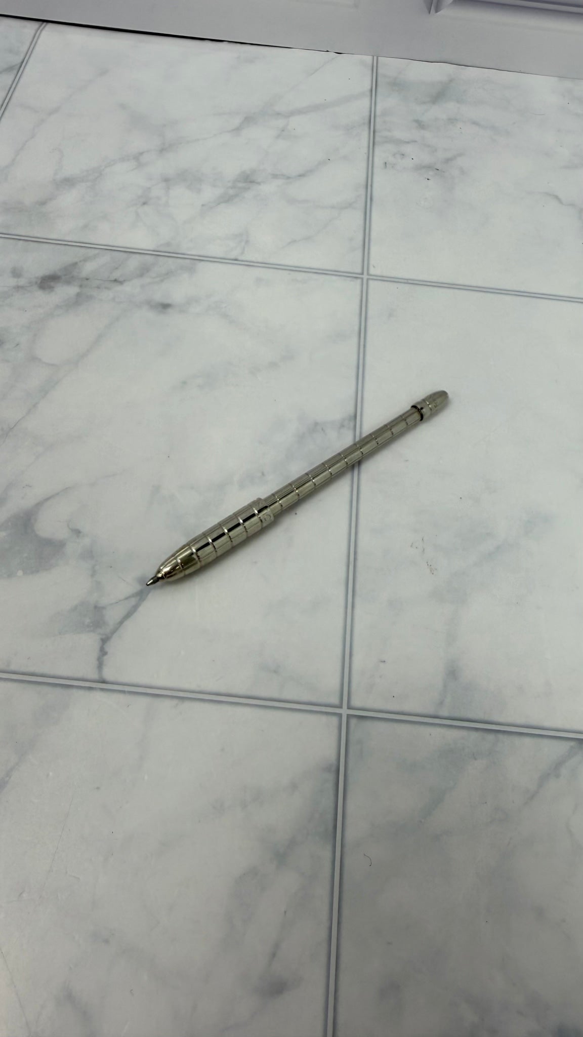 Louis Vuitton Silver Tone Stilo Agenda Ballpoint Pen 