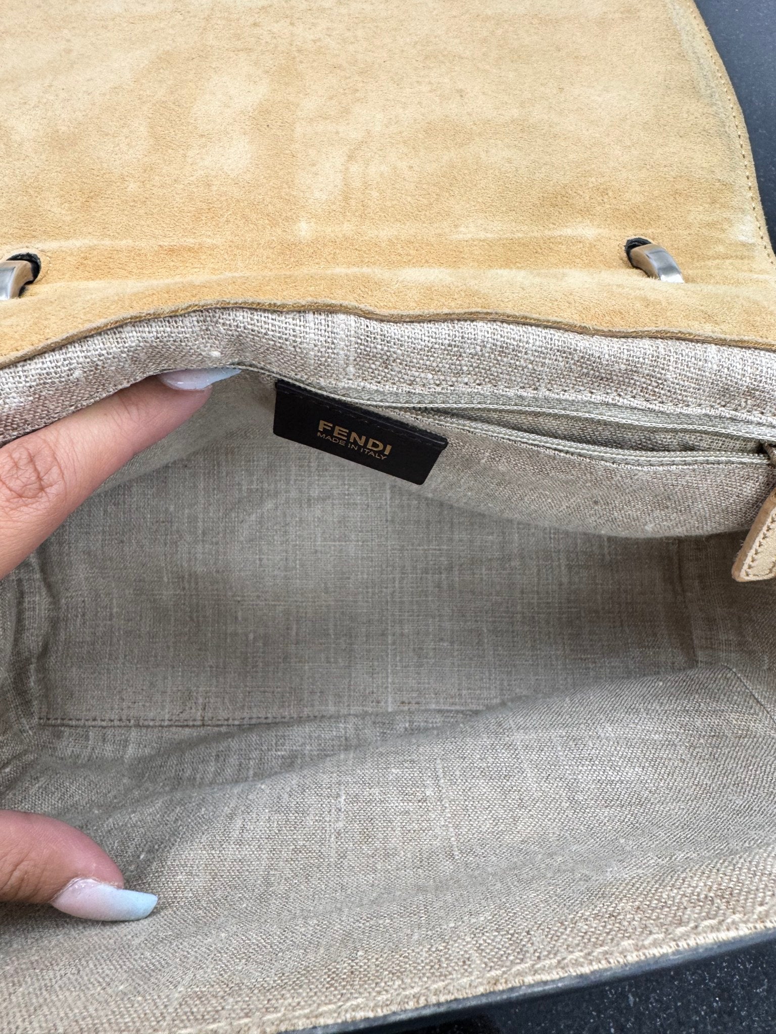 Fendi Green And Black Leather Crossbody Bag