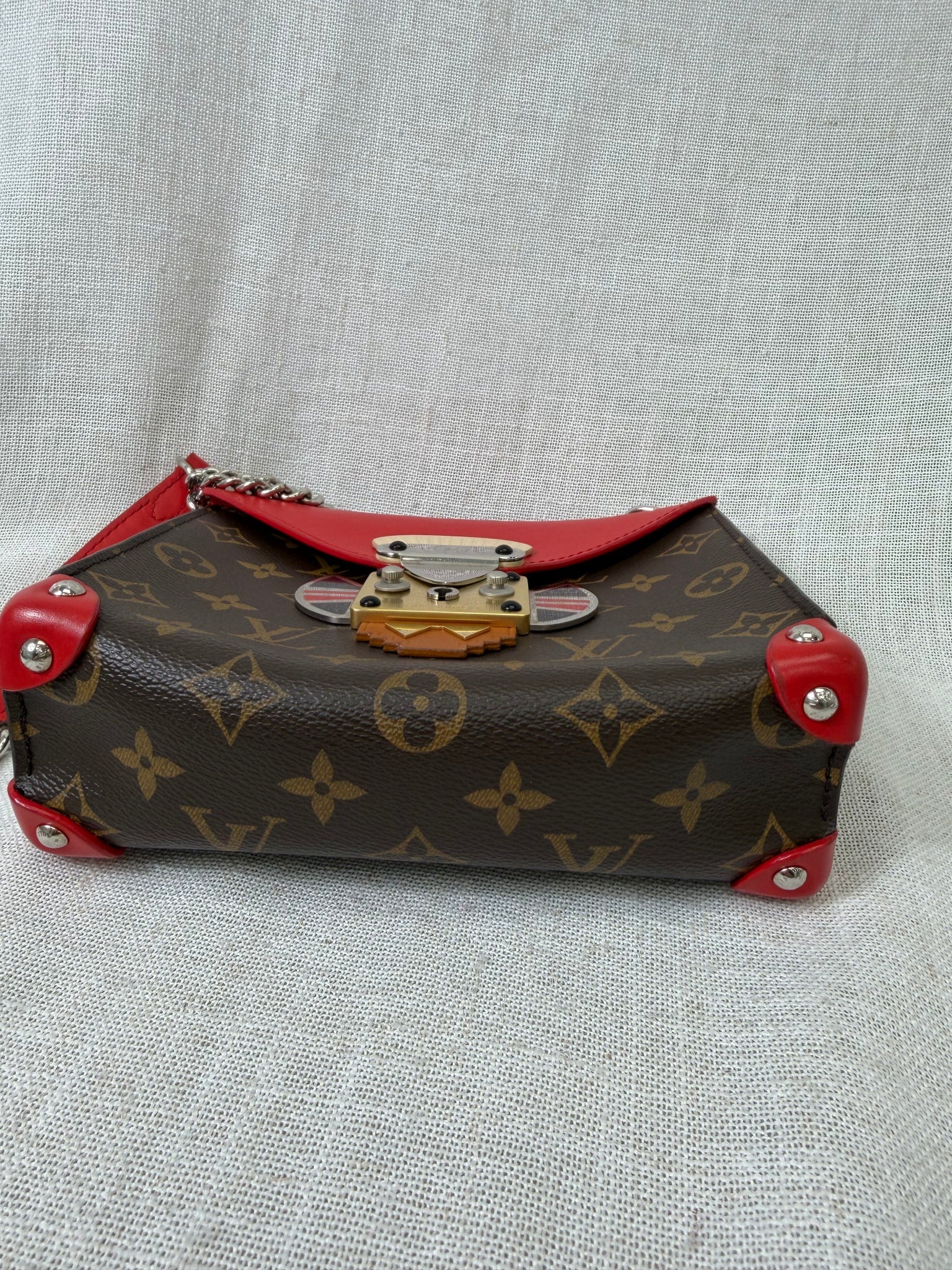 Louis Vuitton Rouge Limited Edition Tribal Mask Pochette Crossbody