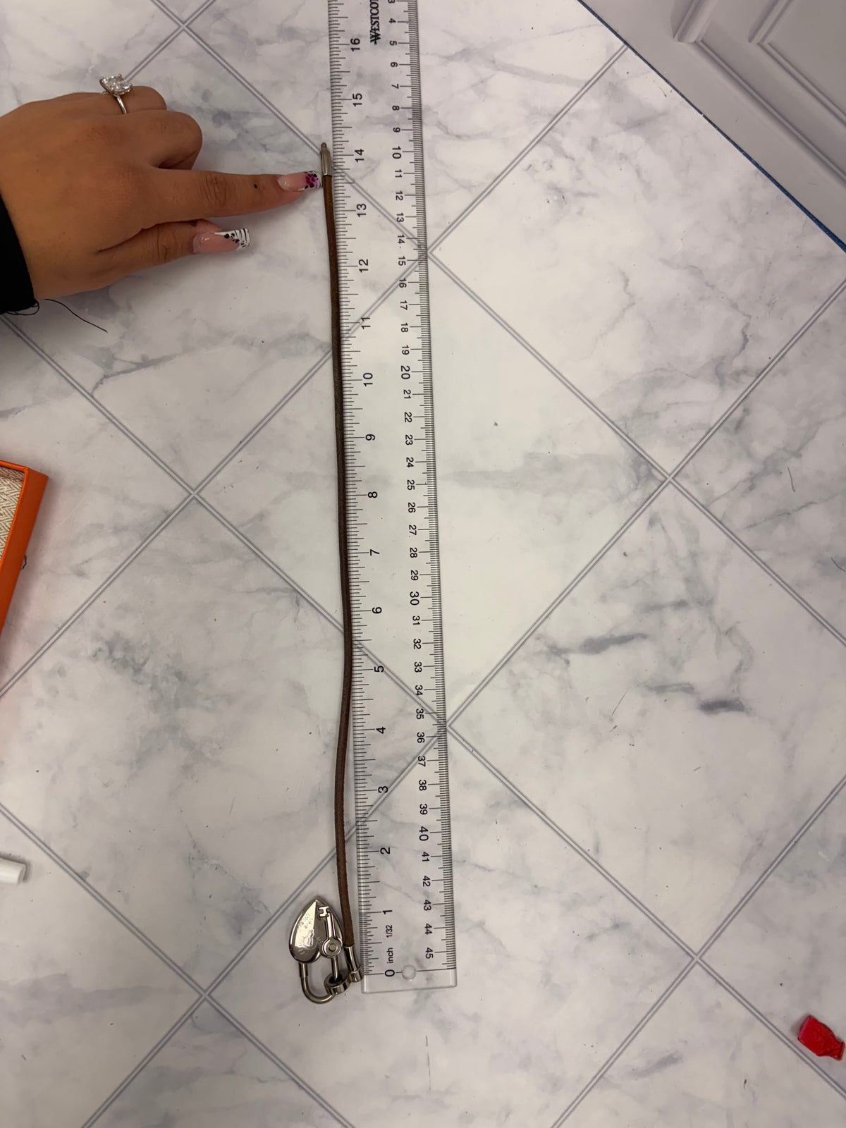Hermes Silver Tone Vive L Dee Heart Padlock Choker