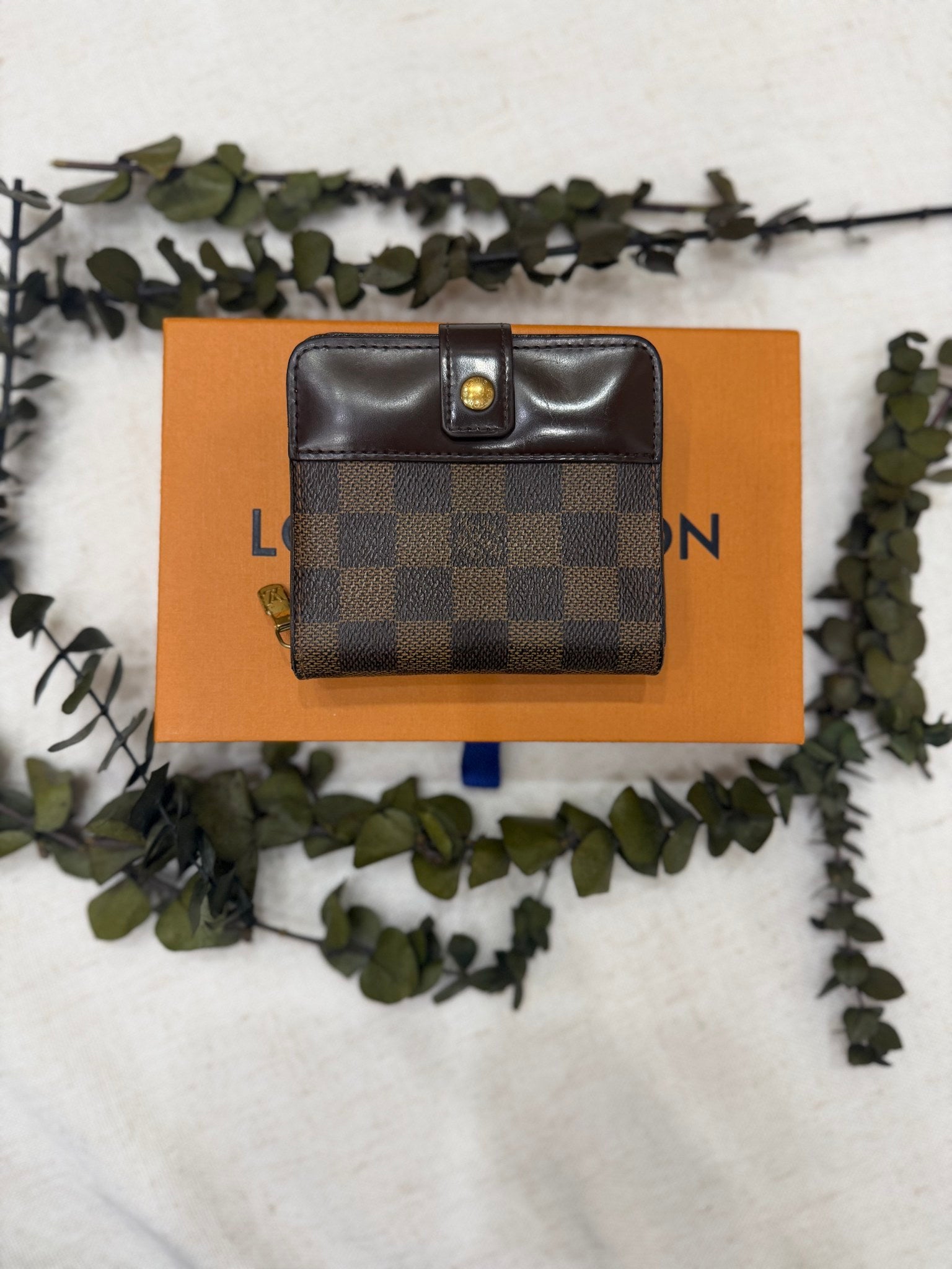 Louis Vuitton Damier Ebene Zip Compact Wallet