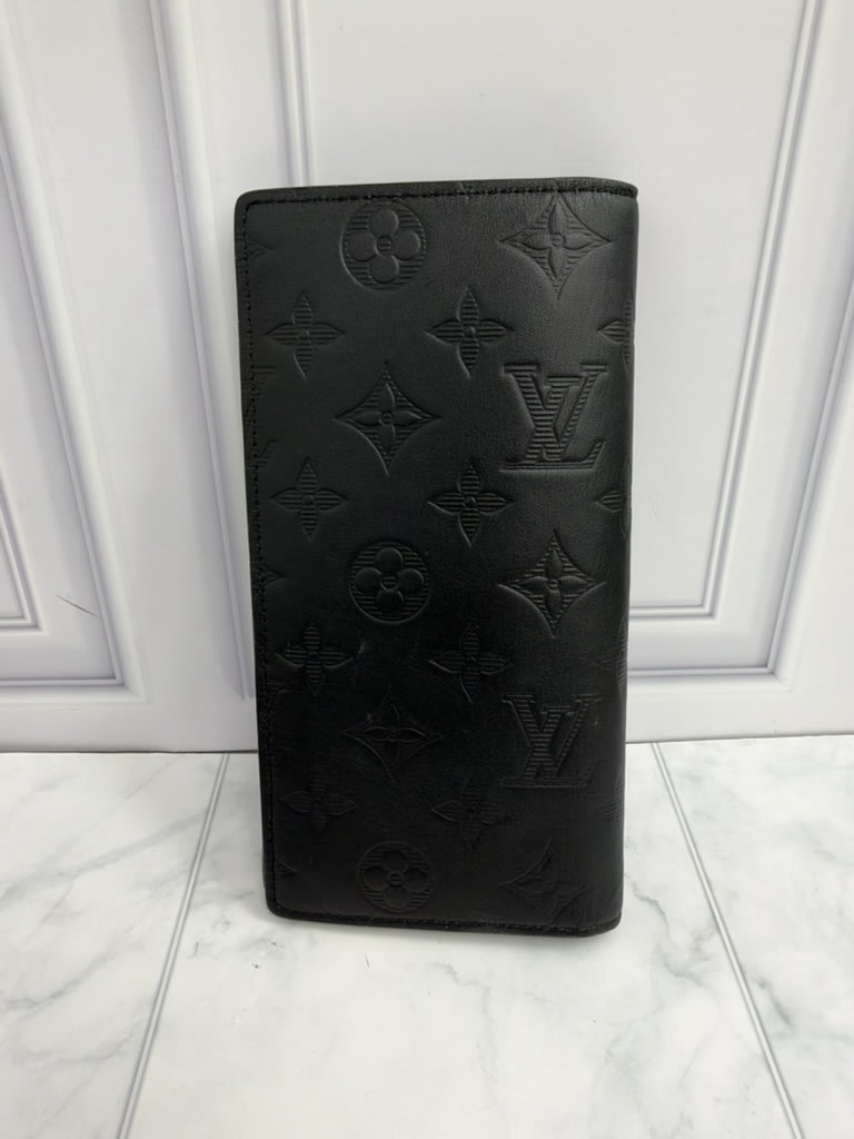Louis Vuitton Black Monogram Shadow Brazza Wallet
