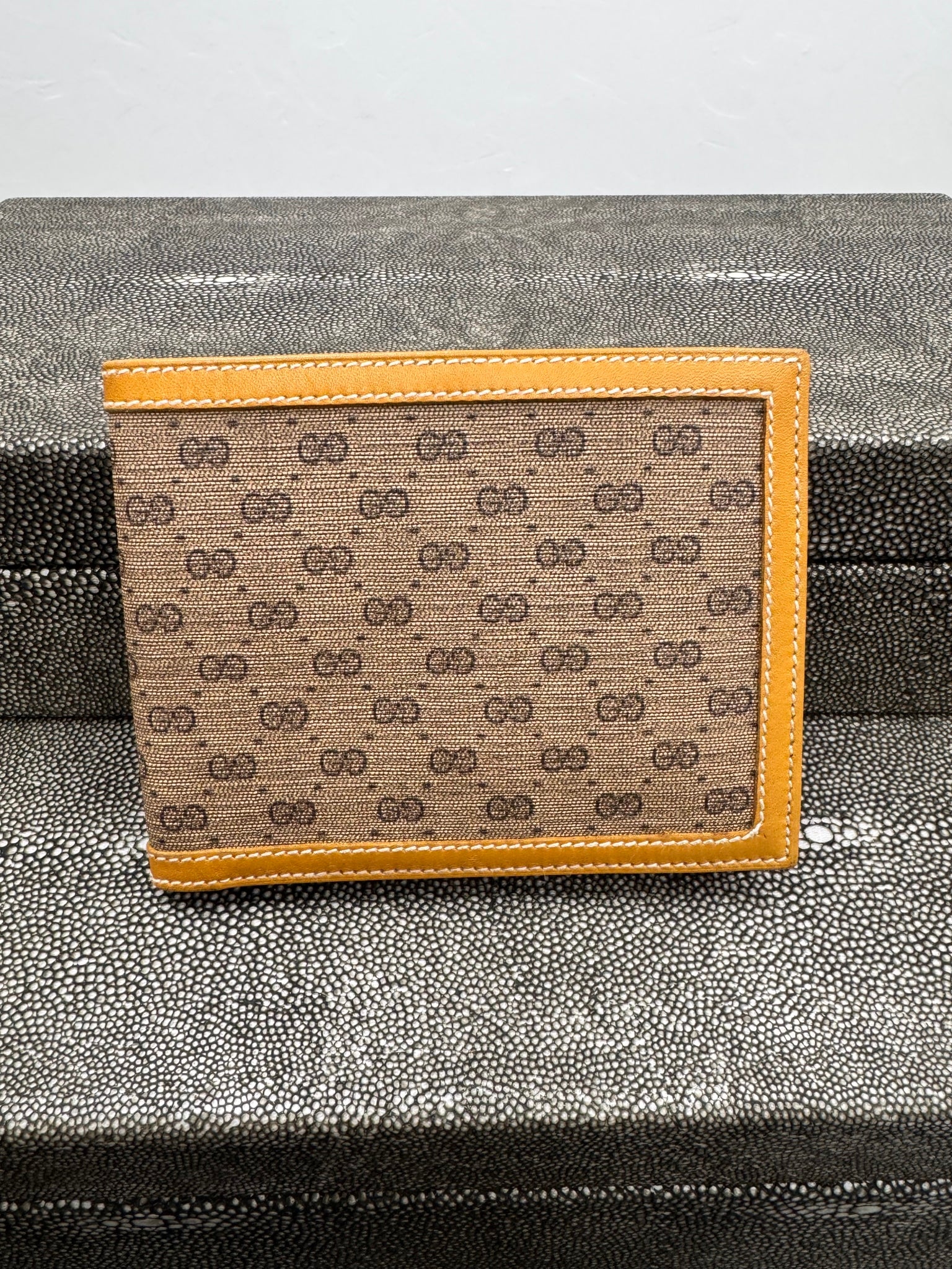 Gucci Brown Micro GG Coated Canvas Bifold Wallet
