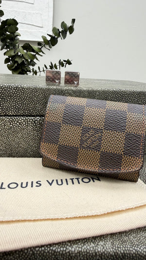 Louis Vuitton Damier Ebene Cufflinks Case & Manchette Champs Elysees Cufflinks