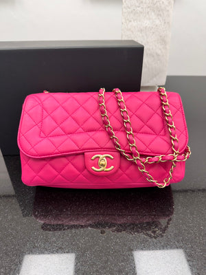 Chanel Pink Quilted Lambskin Mademoiselle Chic Medium Flap Bag