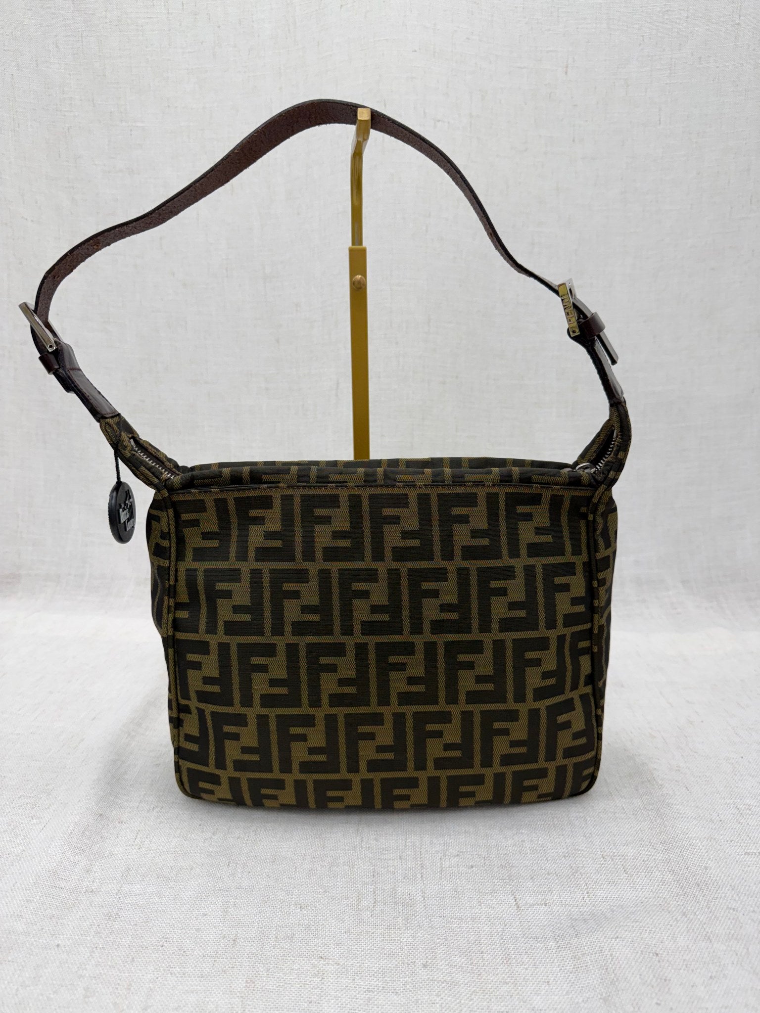 Fendi Zucca Canvas FF Shoulder Bag