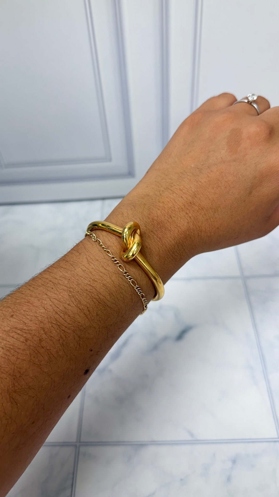 Celine Gold Tone Knot Bracelet 