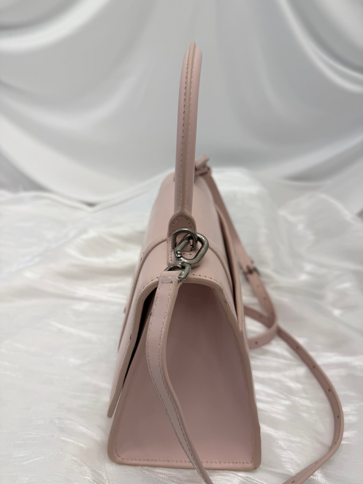  Balenciaga Light Pink Leather Small Hourglass Top Handle Bag 