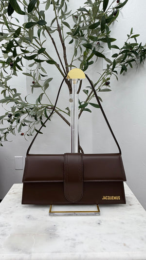 BRAND NEW - Jacquemus Chocolate Brown Leather Long Bambino