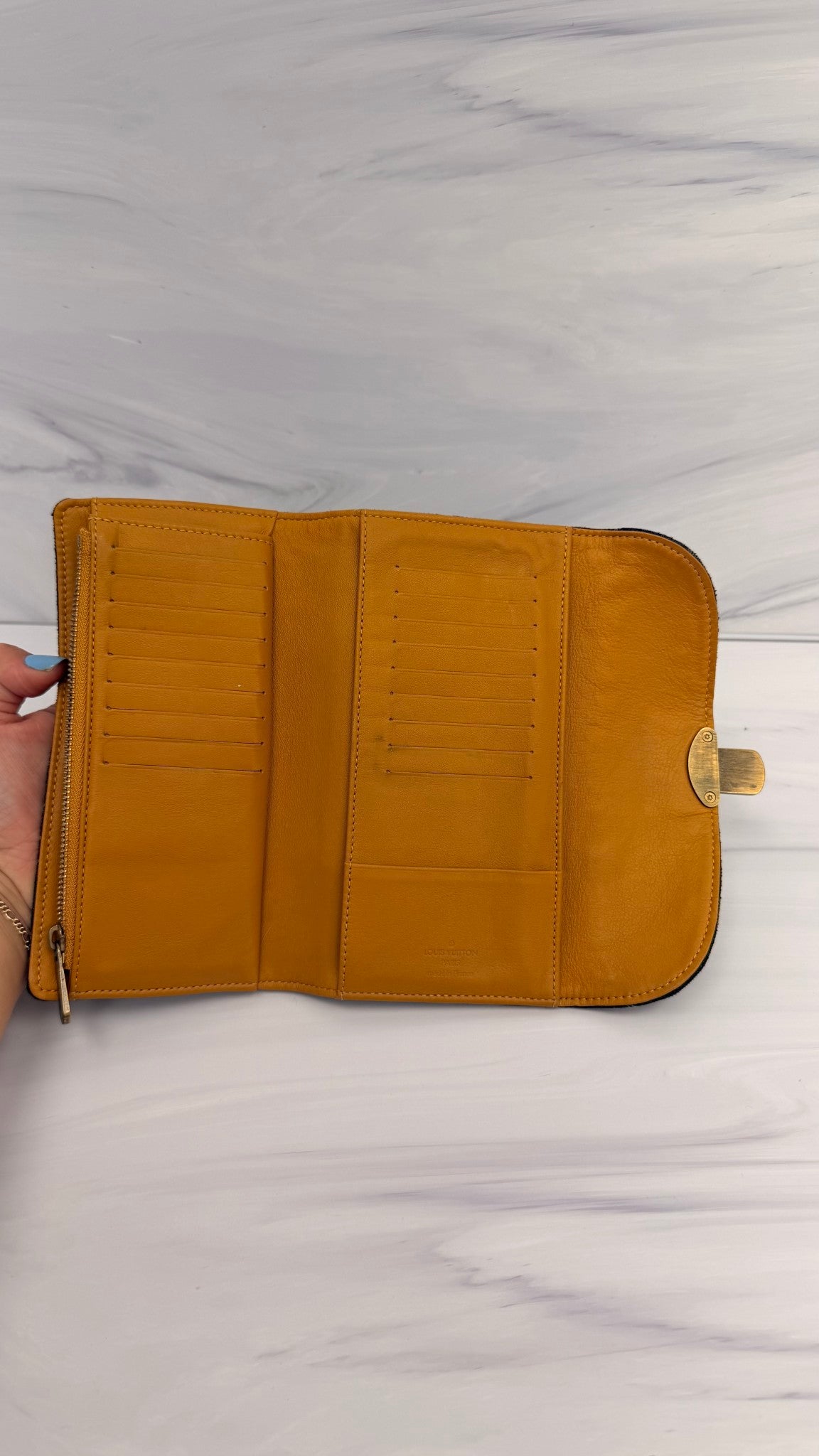 Louis Vuitton Monogram Black Denim Amelia Wallet