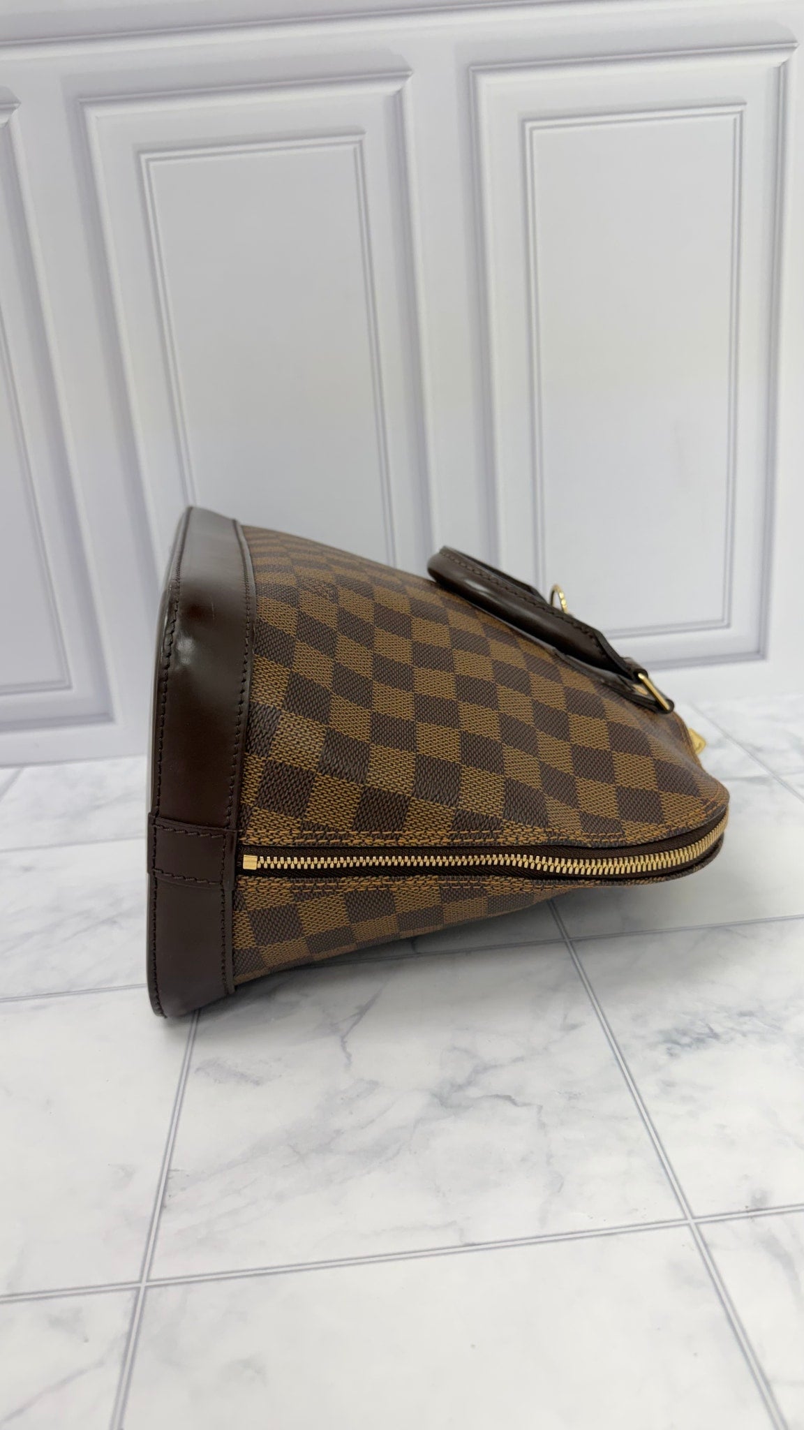 Louis Vuitton Damier Ebene Alma PM Handbag 