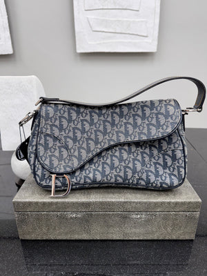 Christian Dior Navy Blue Shoulder Bag