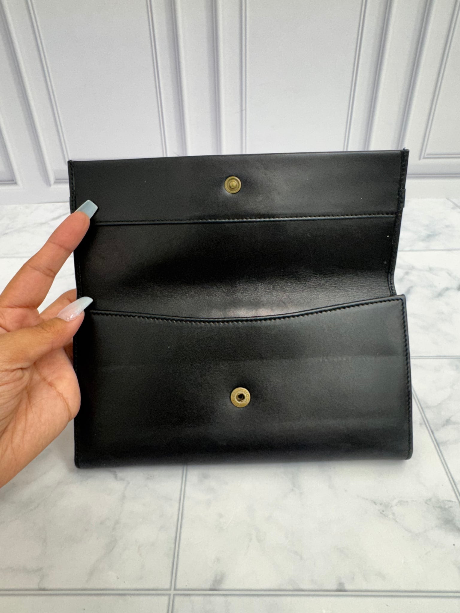 Gucci Black Leather Long Wallet