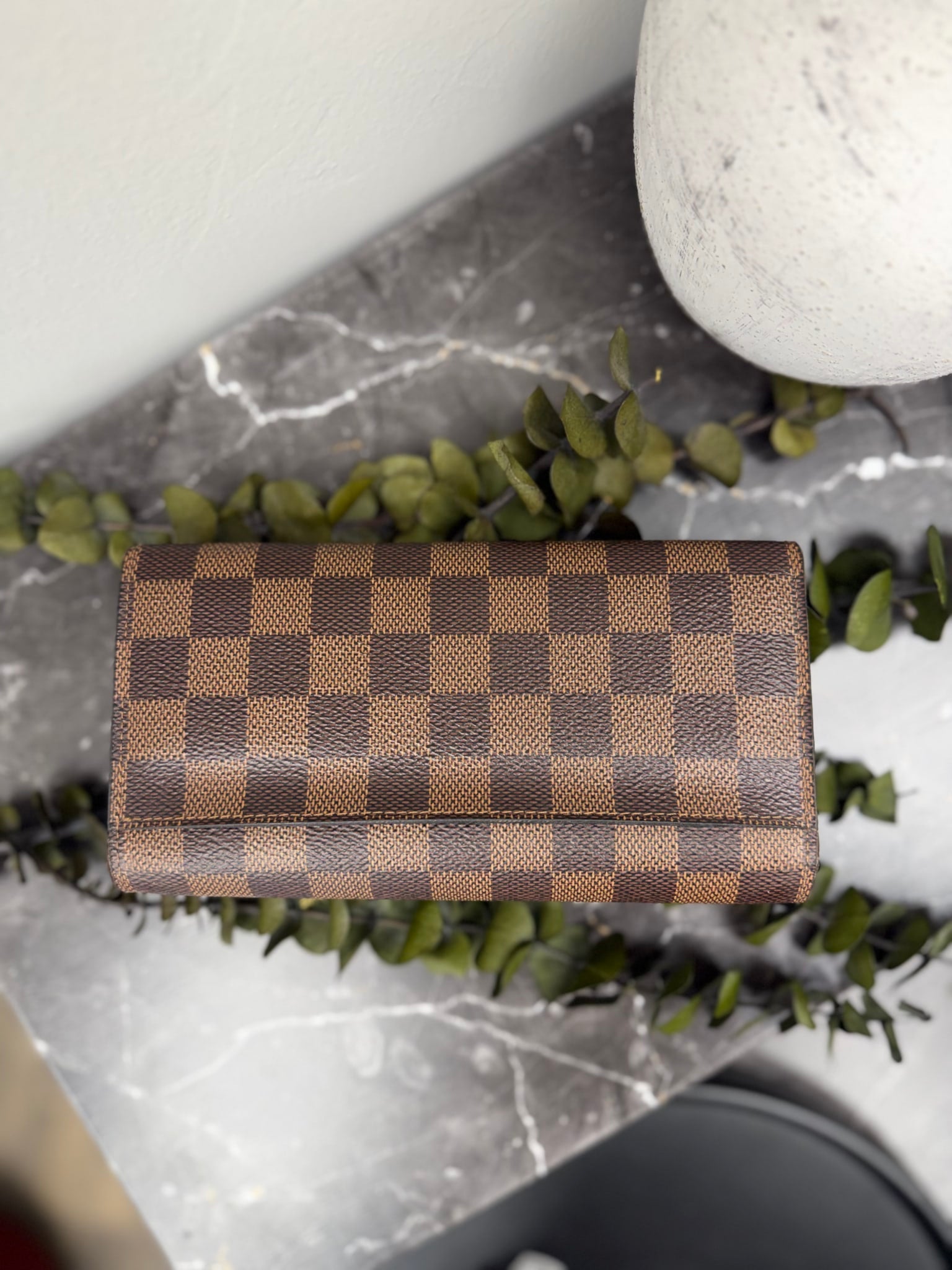 Louis Vuitton Damier Ebene Sarah Wallet