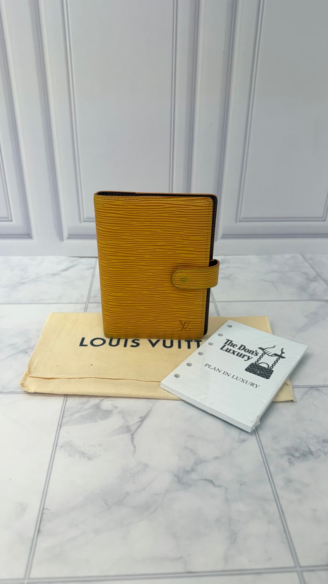 Louis Vuitton Yellow Epi Leather Passport Agenda Cover PM 