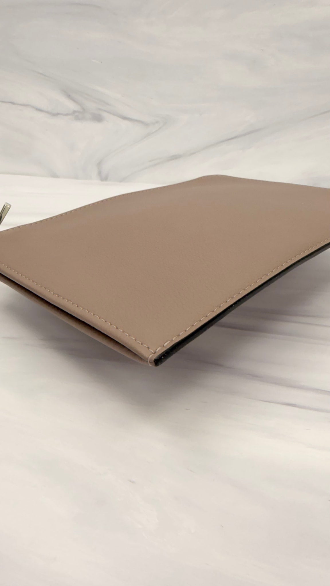 BRAND NEW - Louis Vuitton Taupe Taurillon Leather Pochette Jour PM Clutch