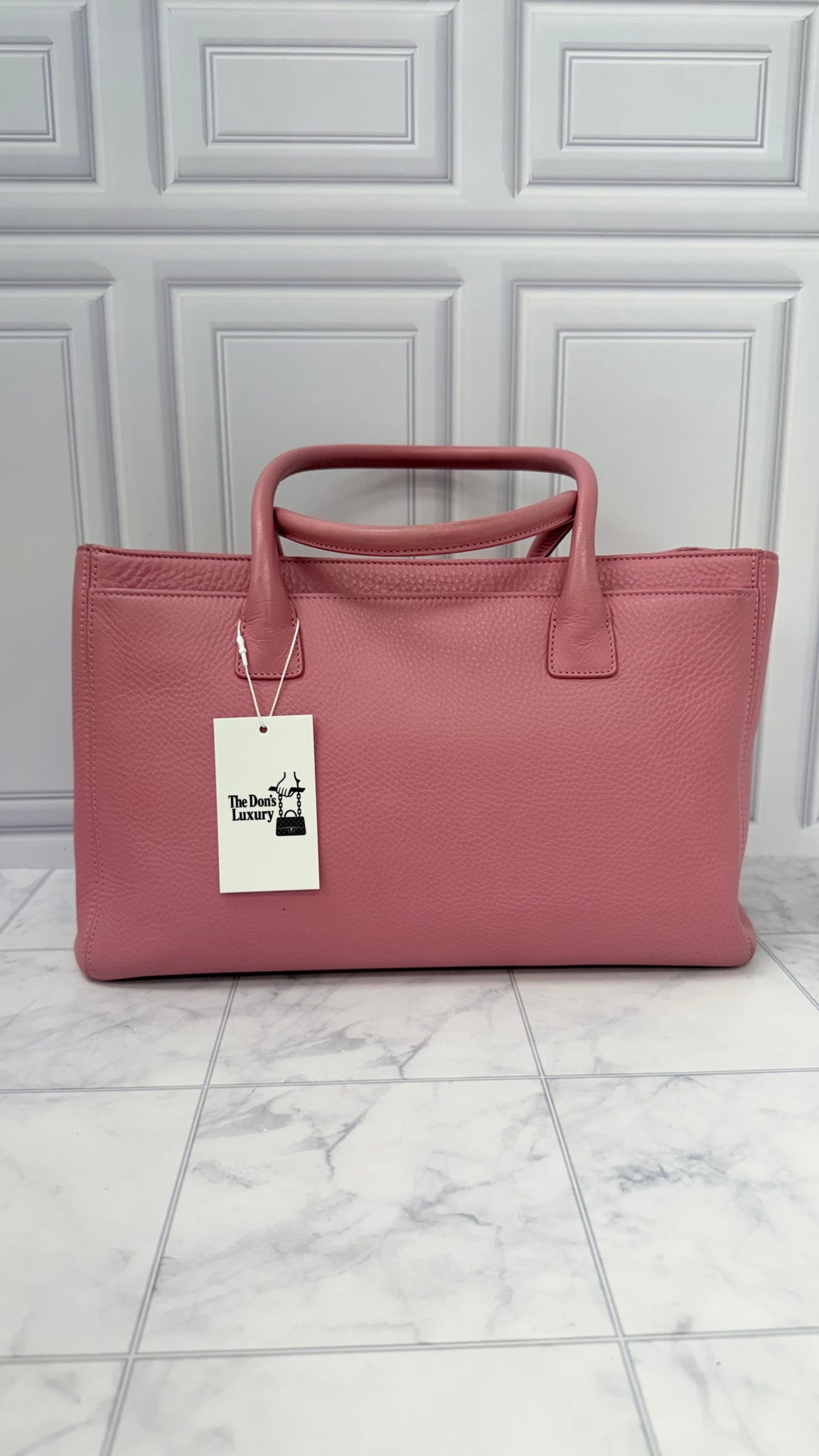 Chanel Pink Calfskin Leather Executive Cerf Large Tote Bag 
