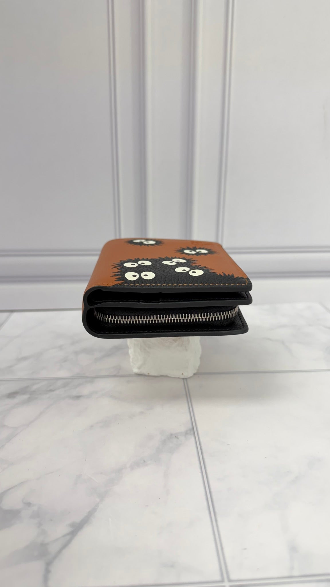 BRAND NEW - Loewe x Studio Ghibli Brown Leather Compact Wallet 