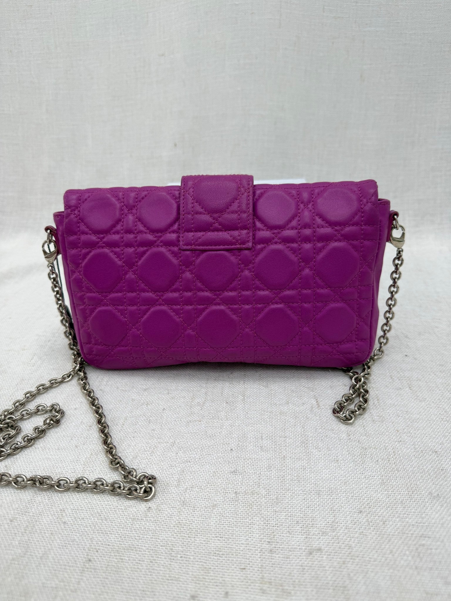 Christian Dior Fuchsia Cannage Leather Miss Dior Promenade Chain Bag