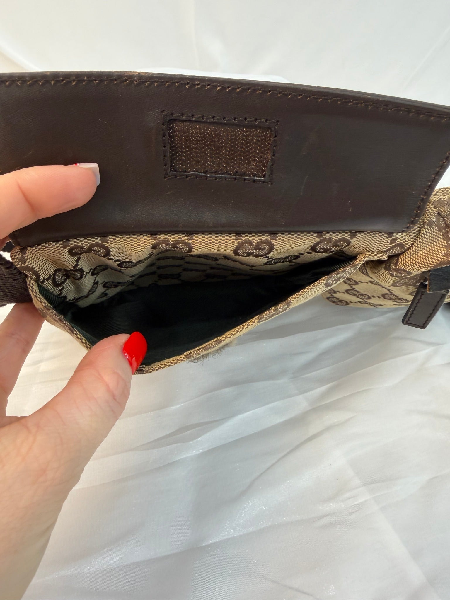 Gucci Brown Canvas GG Print Belt Bag