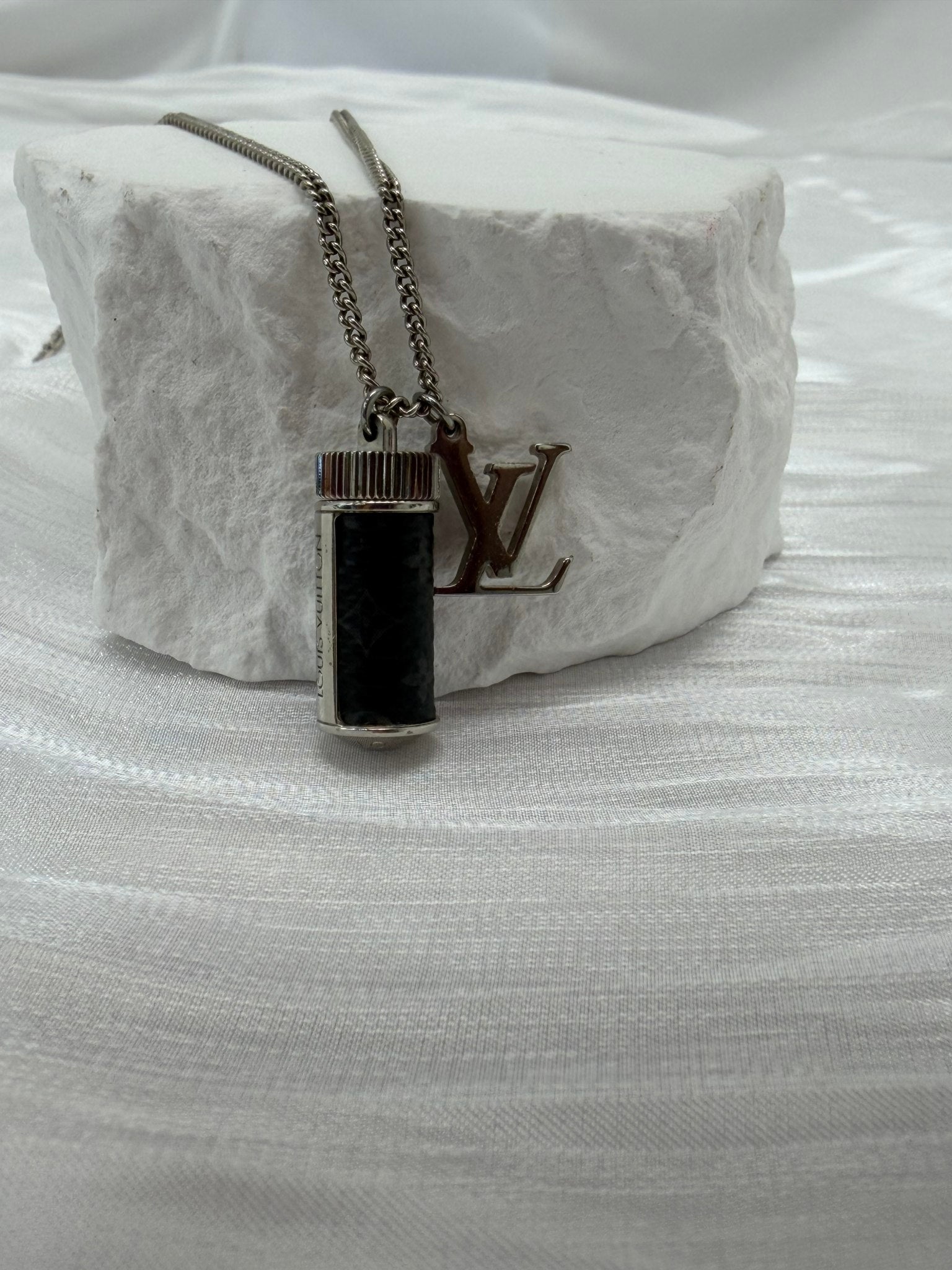 Louis Vuitton Monogram Eclipse  Charms Necklace