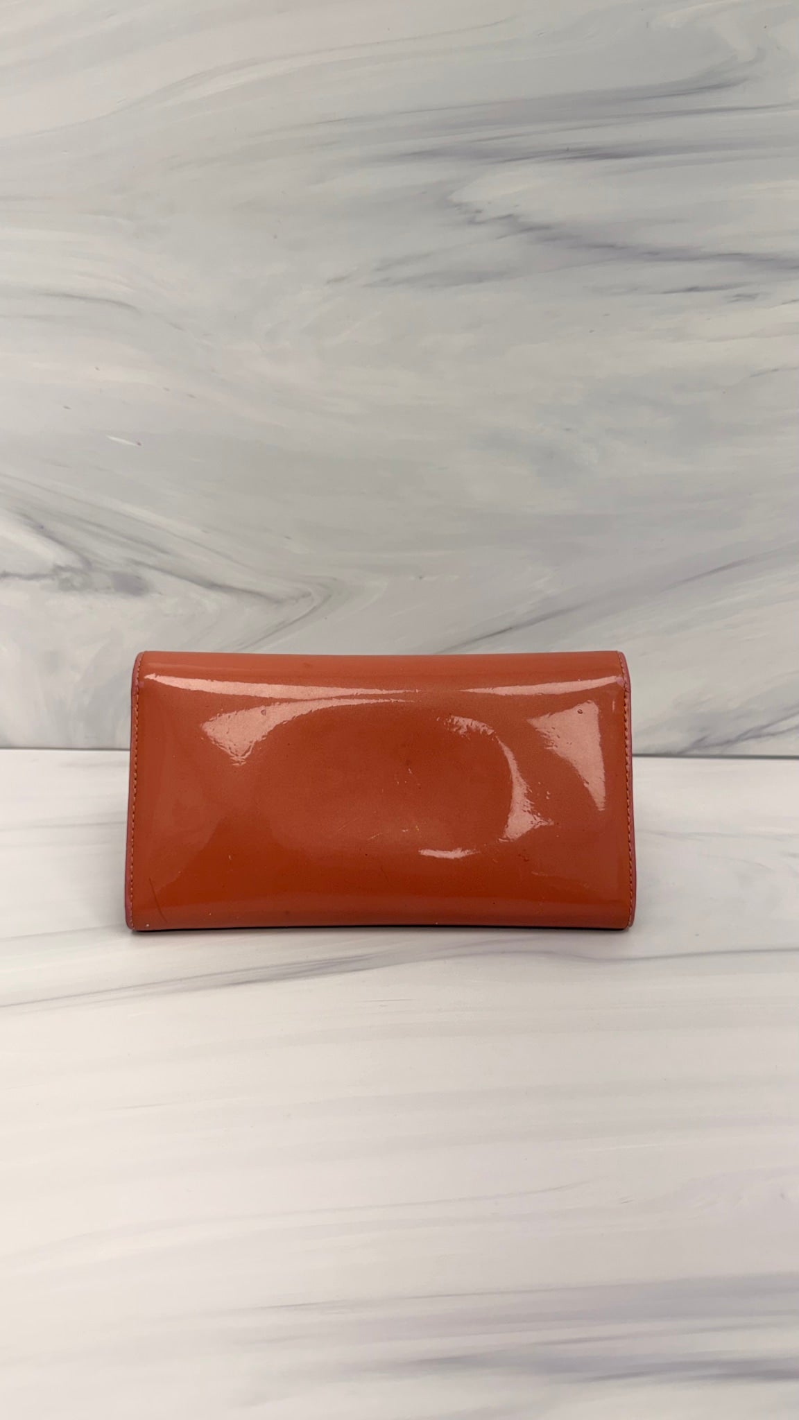 Louis Vuitton  Pink Vernis Leather Twist Long Wallet 