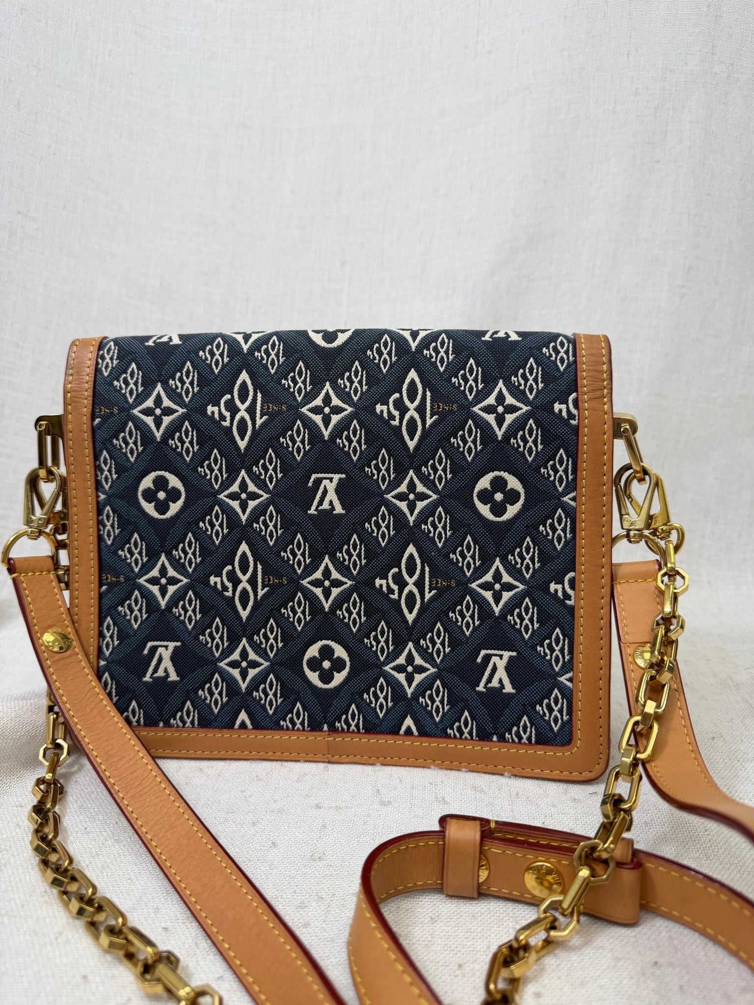 Louis Vuitton Blue Canvas Monogram Dauphine MM Bag 