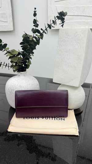 Louis Vuitton Purple Epi Leather Sarah Wallet