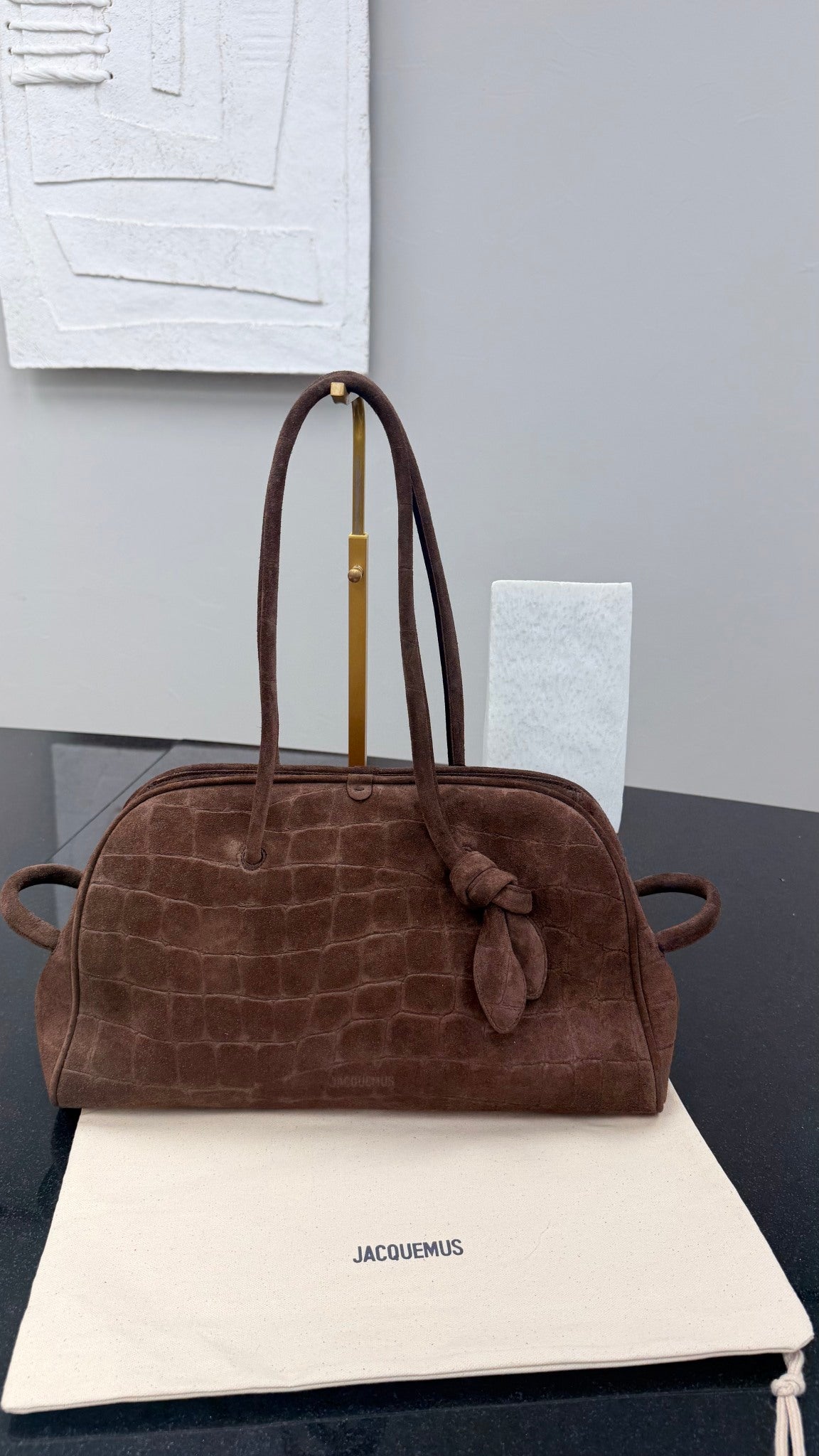 BRAND NEW - Jacquemus Brown Suede Leather Le Turismo Shoulder Bag