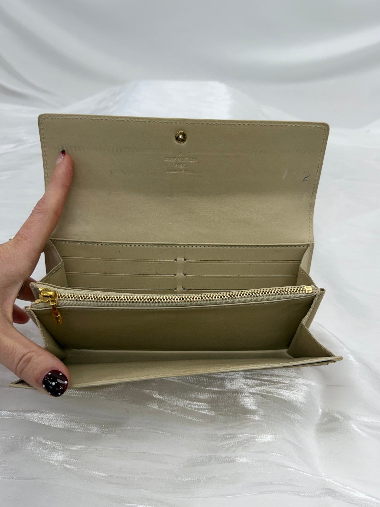 Louis Vuitton Yellow Vernis Sarah Wallet