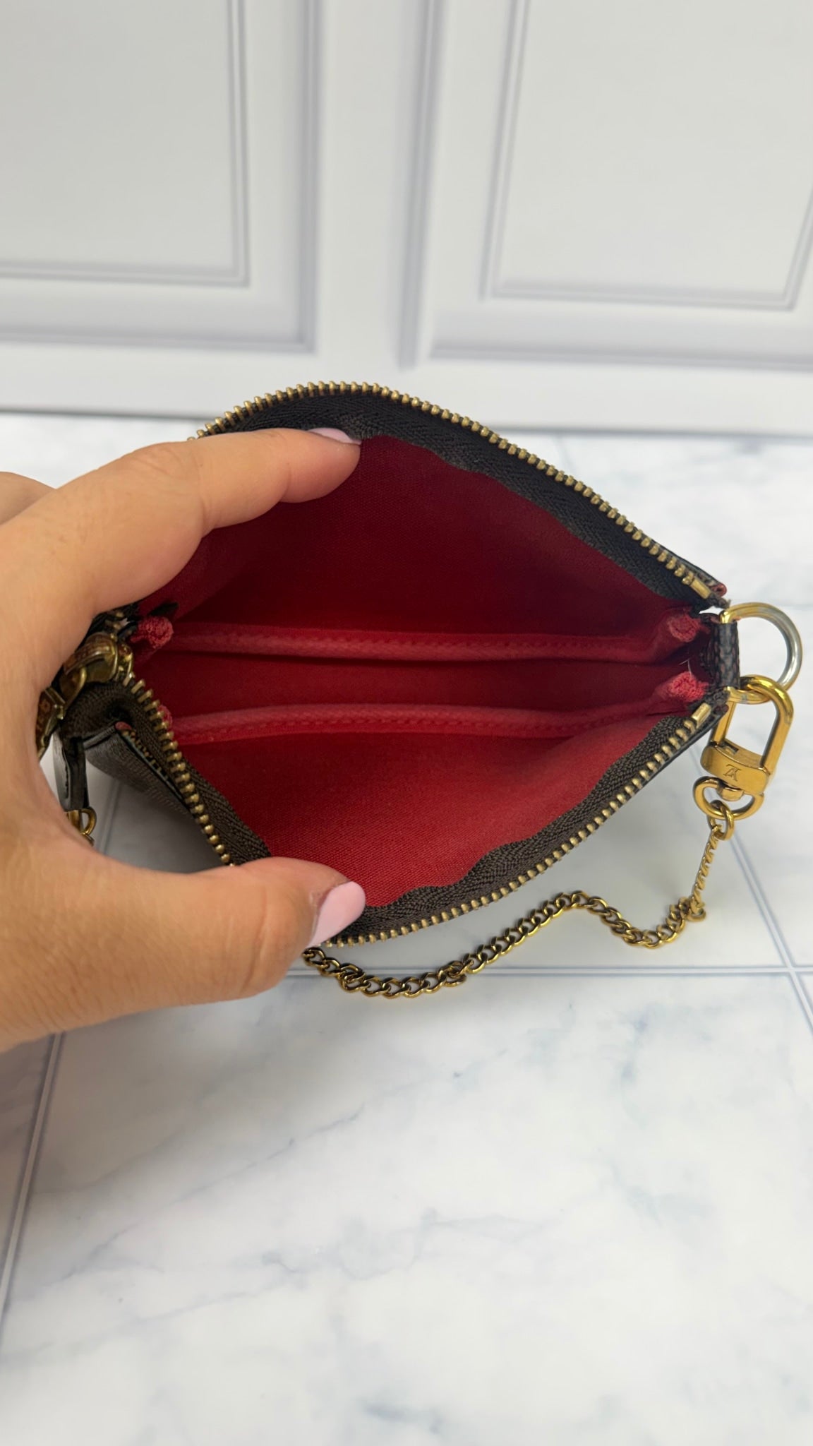 Louis Vuitton Damier Ebene Mini Pochette Accessories 