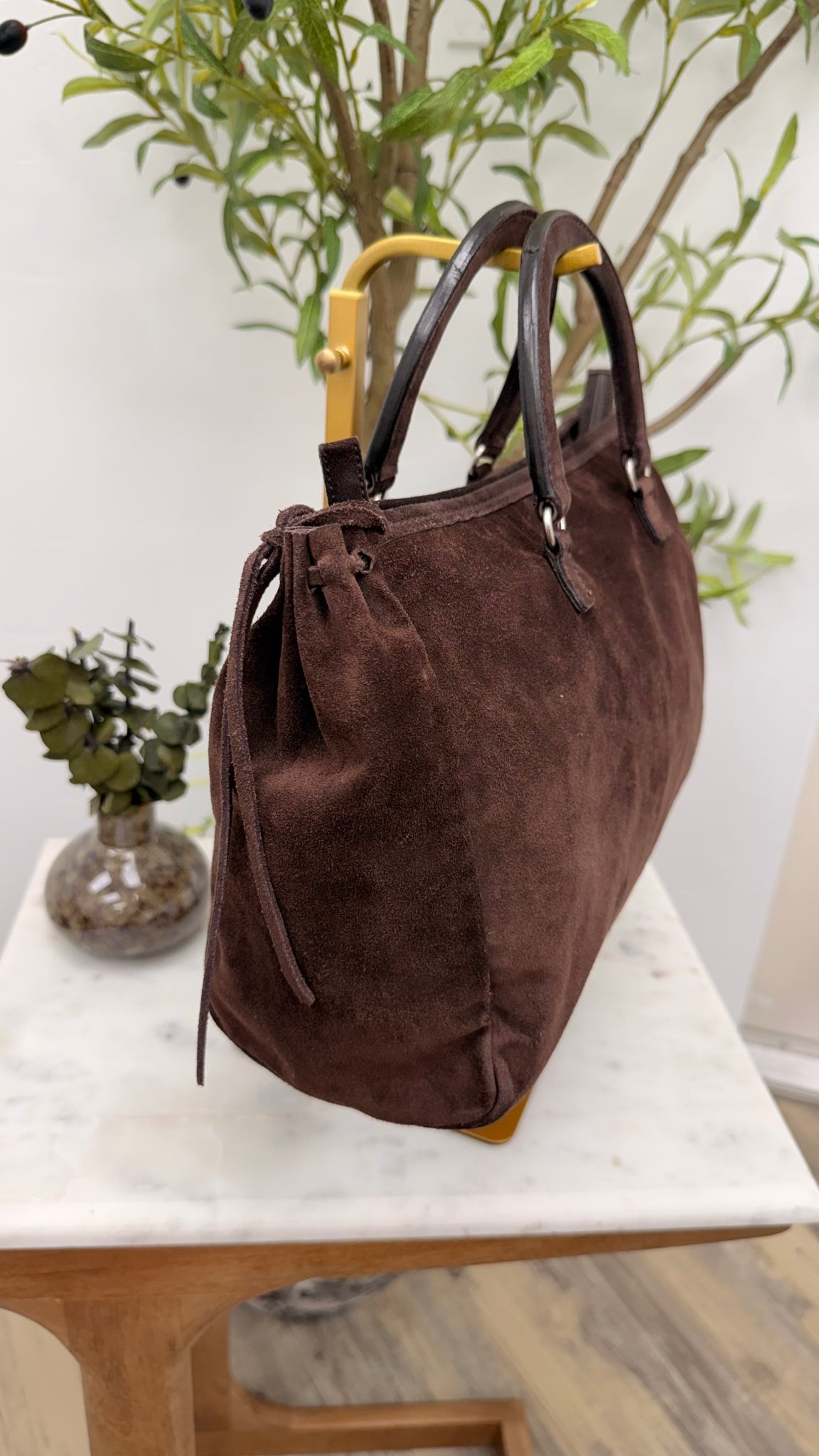 Prada Brown Suede Bag