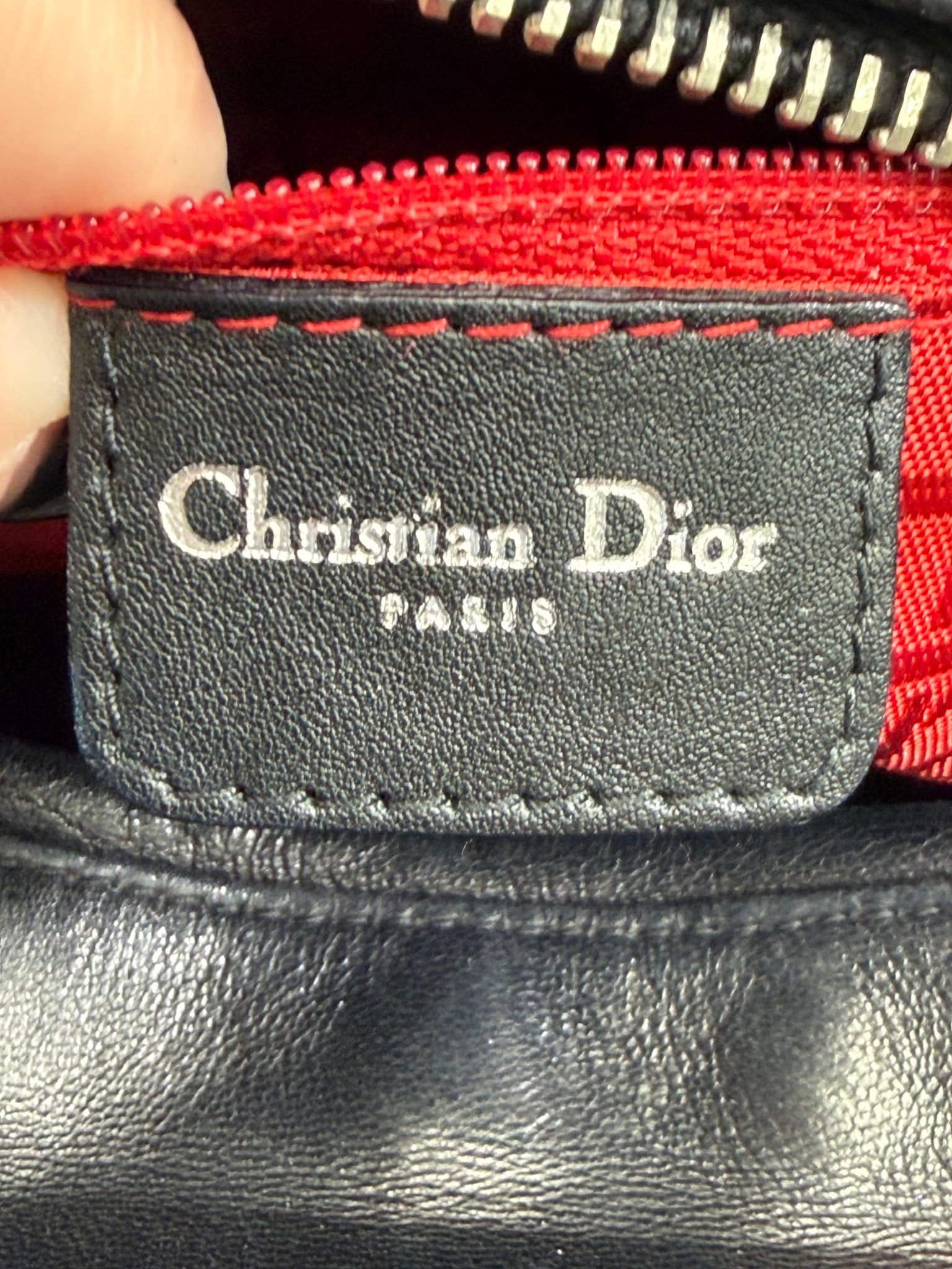 Christian Dior Black Cannage Leather Medium Lady Dior